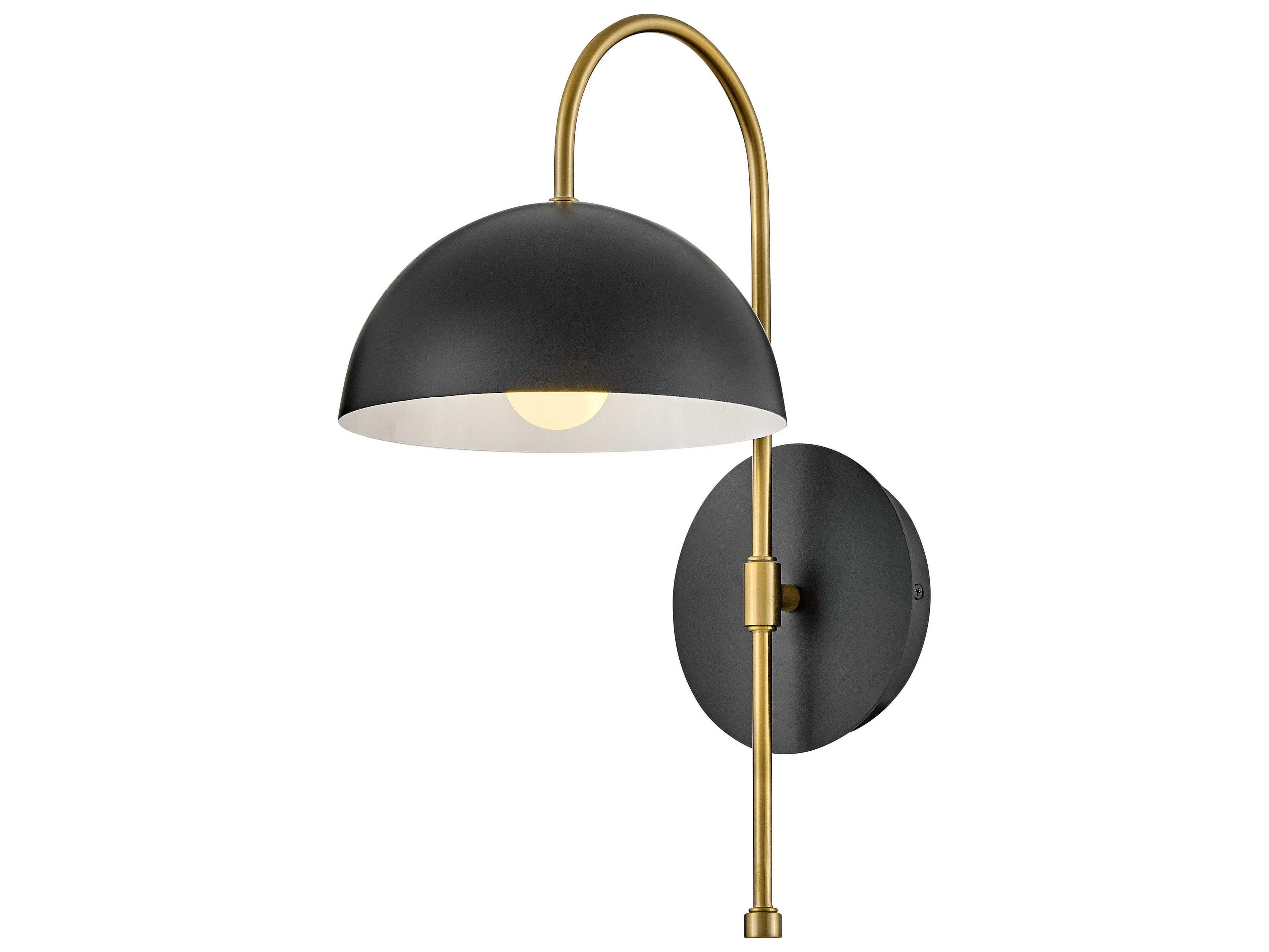 Lark Living Lou 1-Light Black Lacquered Brass Wall Sconce
