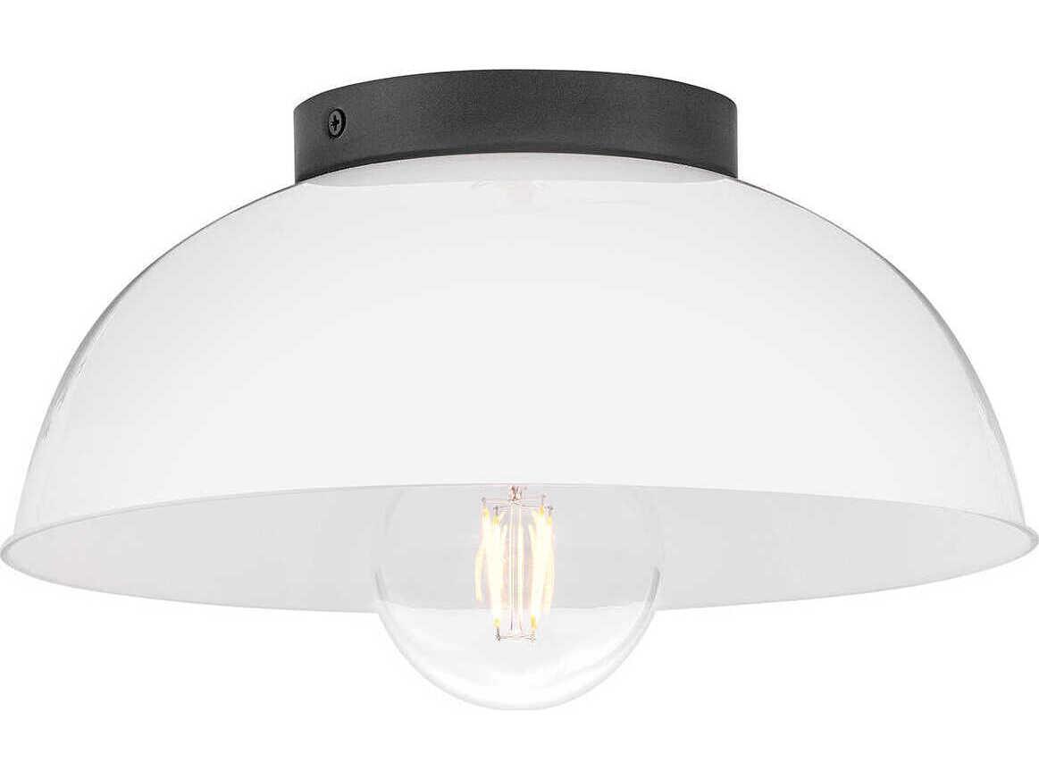 Lark Living Stu 1-Light Black Dome Flush Mount