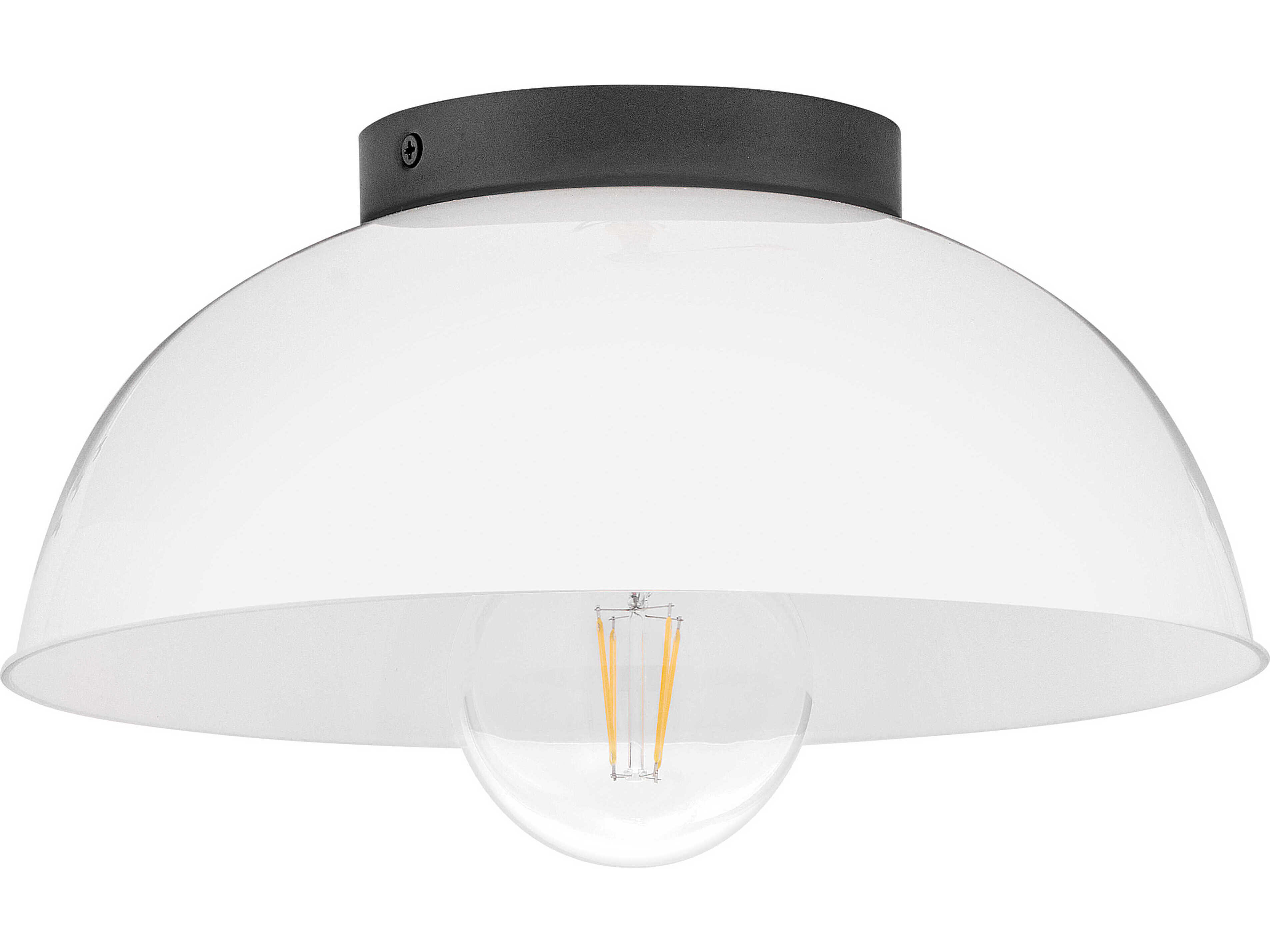 Lark Living Stu 1-Light Black Dome Flush Mount