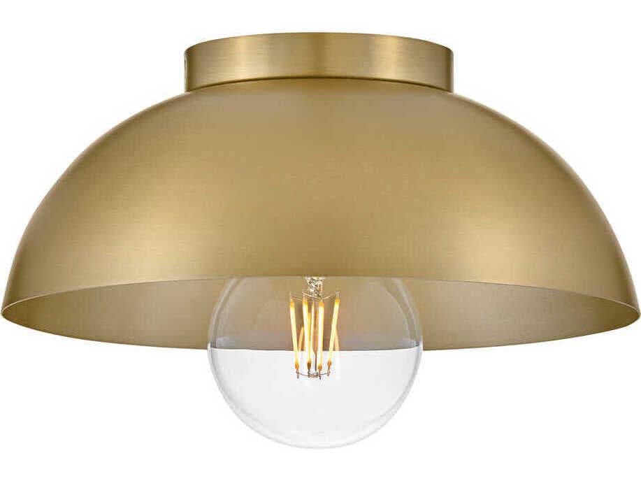 Lark Living Stu 1-Light Lacquered Brass Dome Flush Mount