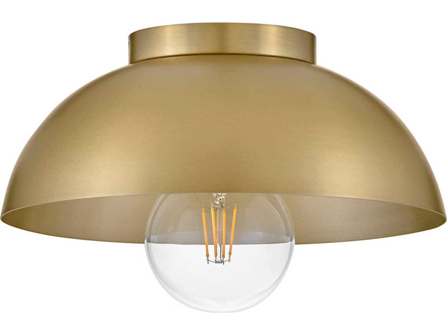 Lark Living Stu 1-Light Lacquered Brass Dome Flush Mount