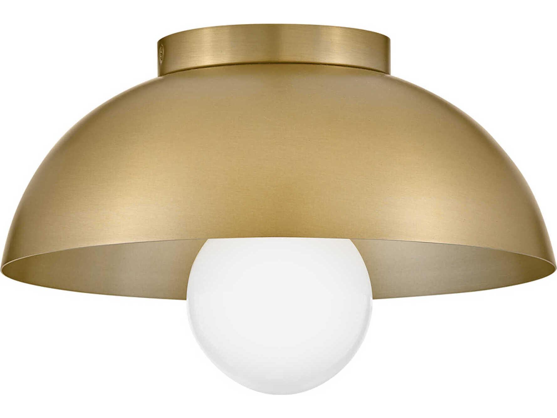 Lark Living Stu 1-Light Lacquered Brass Dome Flush Mount