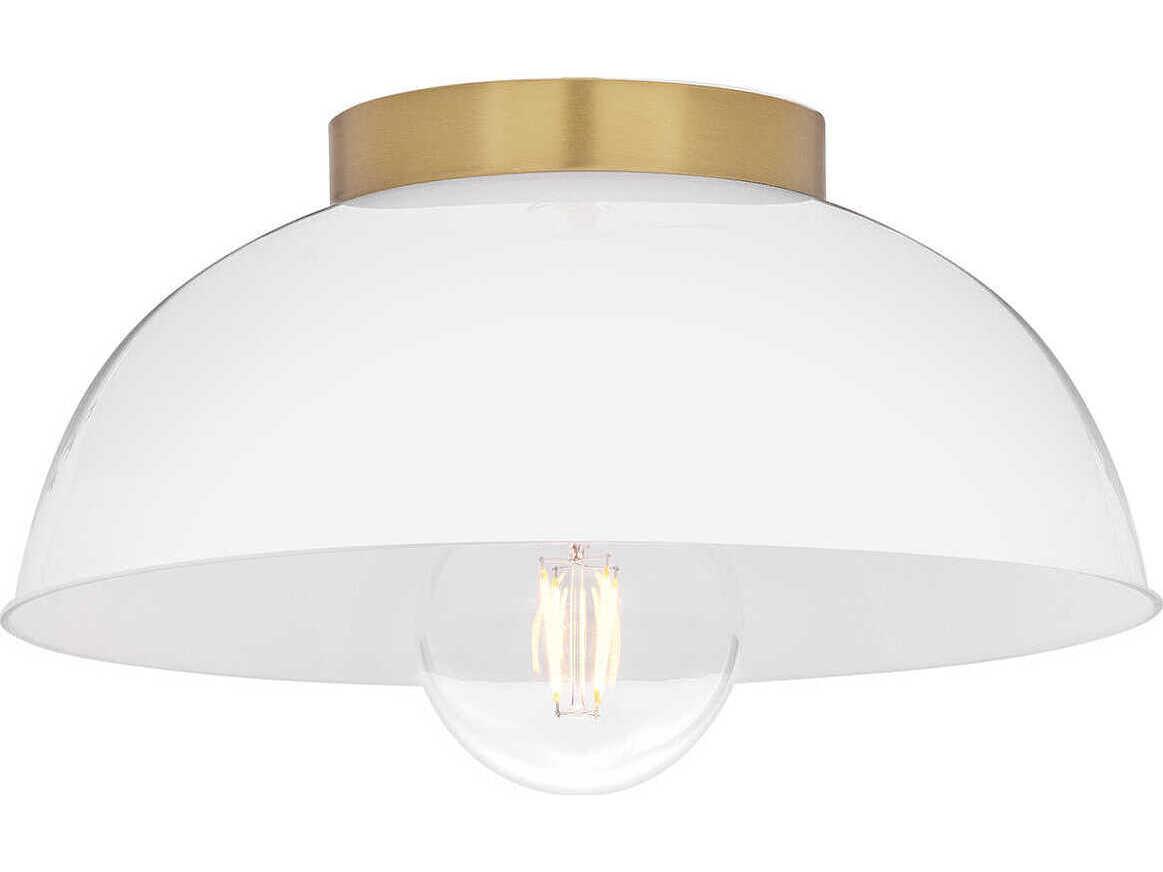 Lark Living Stu 1-Light Lacquered Brass Dome Flush Mount