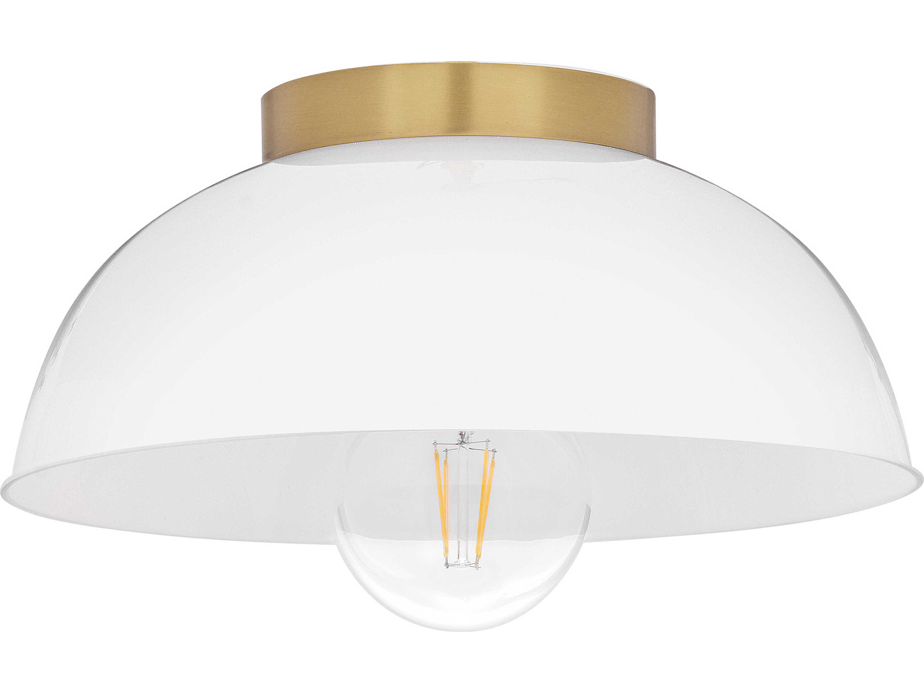 Lark Living Stu 1-Light Lacquered Brass Dome Flush Mount