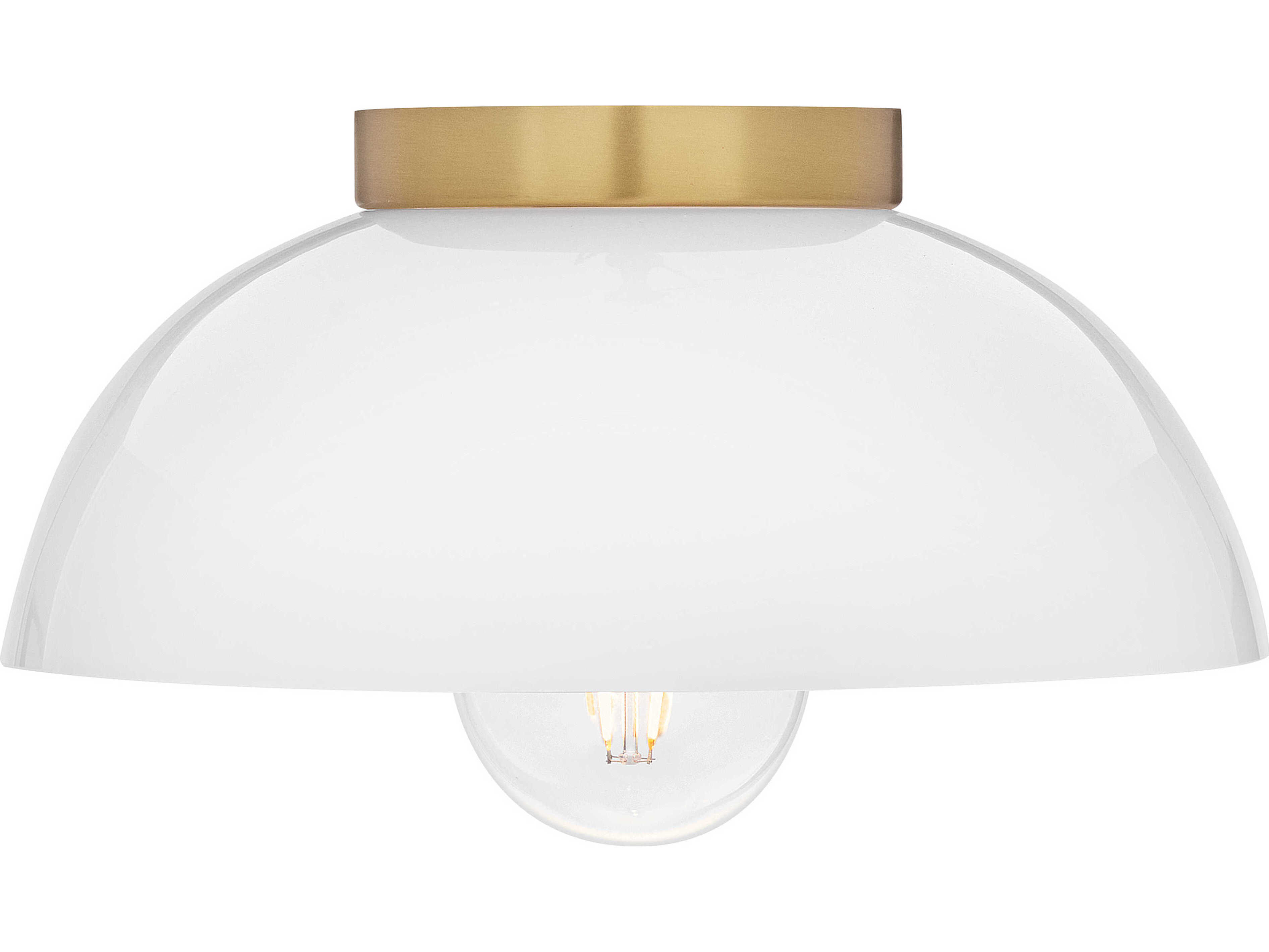 Lark Living Stu 1-Light Lacquered Brass Dome Flush Mount