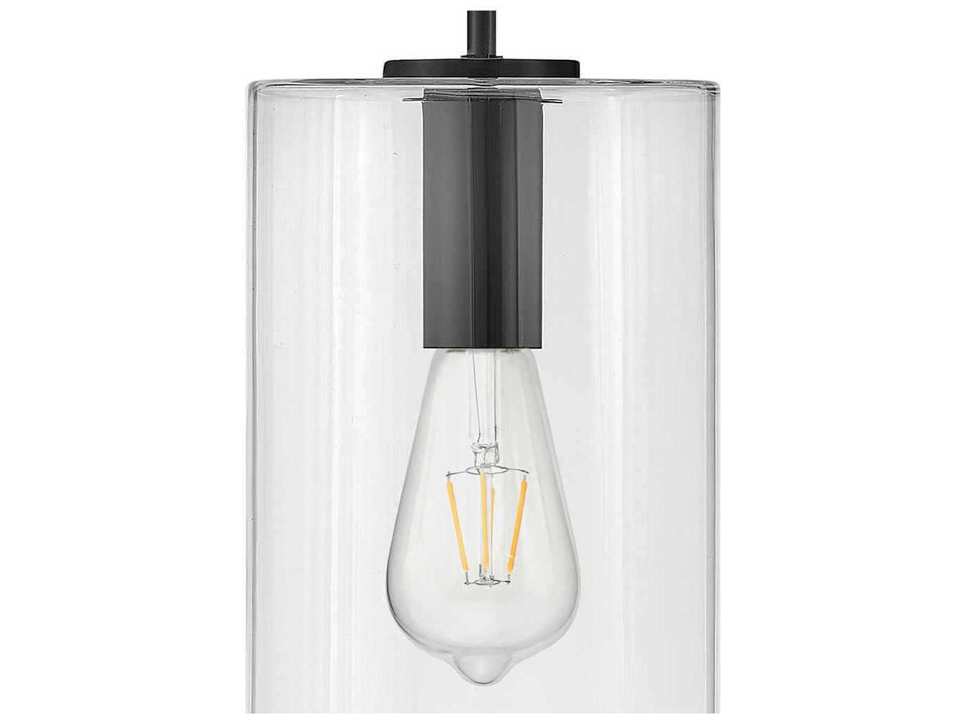 Lark Living Lane 1-Light Black Cylinder Mini Pendant