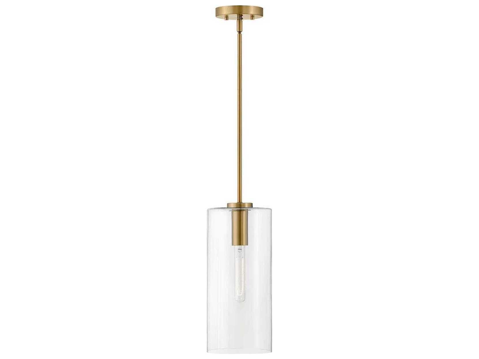 Lark Living Lane 1-Light Lacquered Brass Cylinder Mini Pendant
