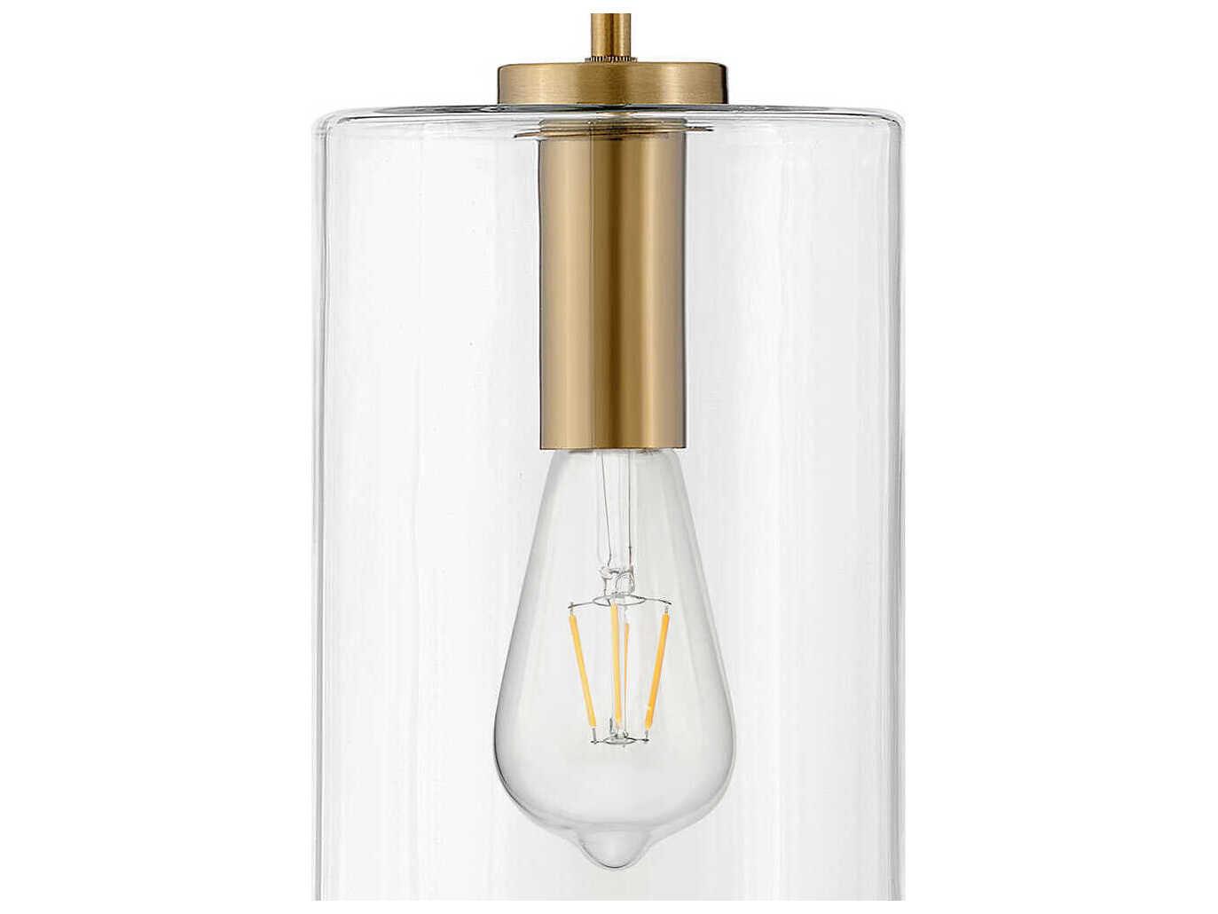Lark Living Lane 1-Light Lacquered Brass Cylinder Mini Pendant