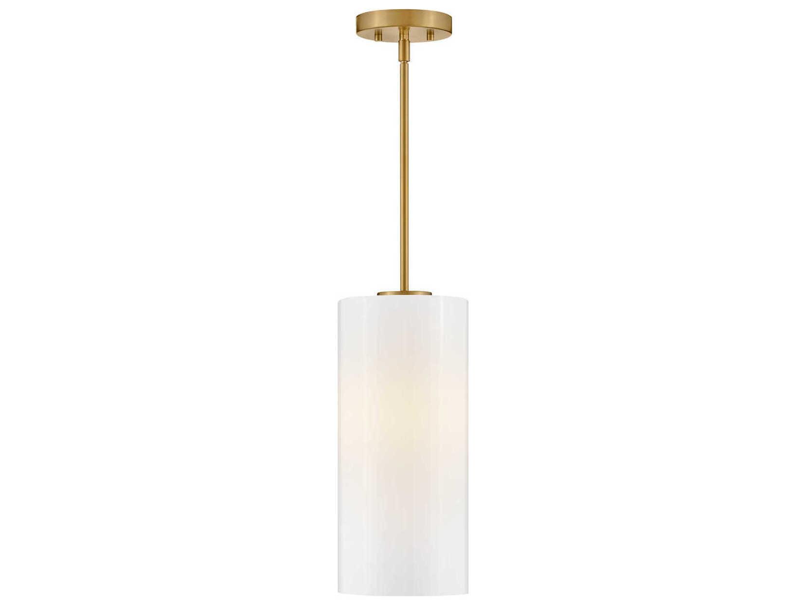 Lark Living Lane 1-Light Lacquered Brass Cylinder Mini Pendant