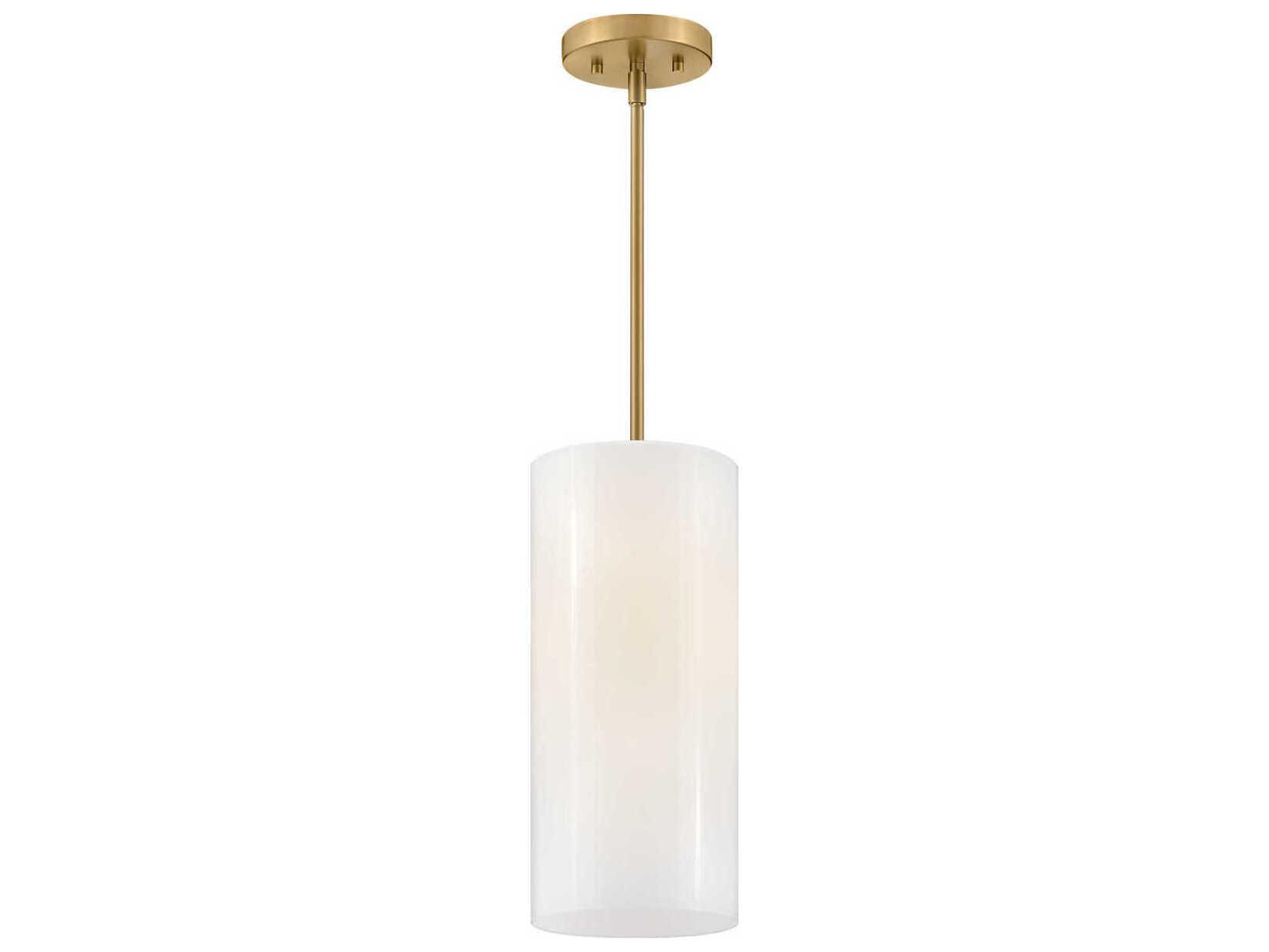 Lark Living Lane 1-Light Lacquered Brass Cylinder Mini Pendant
