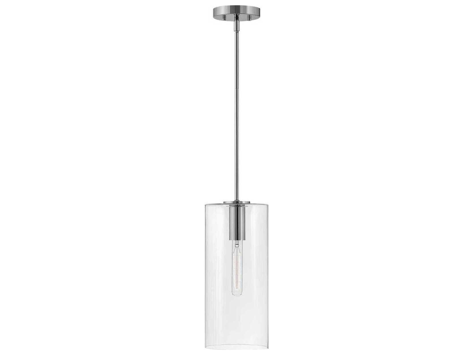 Lark Living Lane 1-Light Polished Nickel Cylinder Mini Pendant