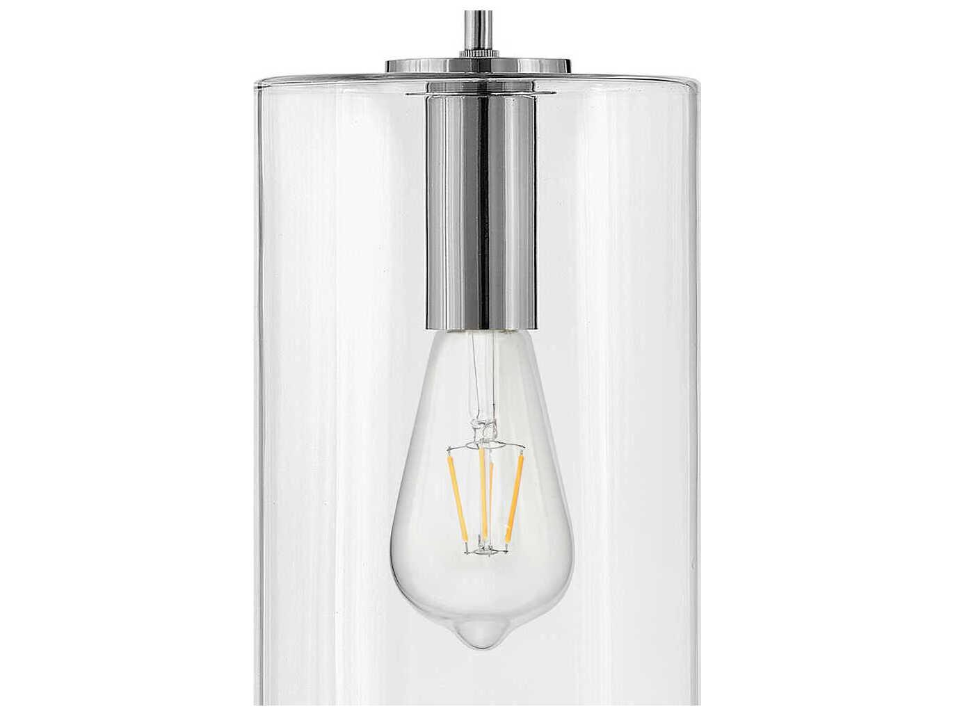 Lark Living Lane 1-Light Polished Nickel Cylinder Mini Pendant