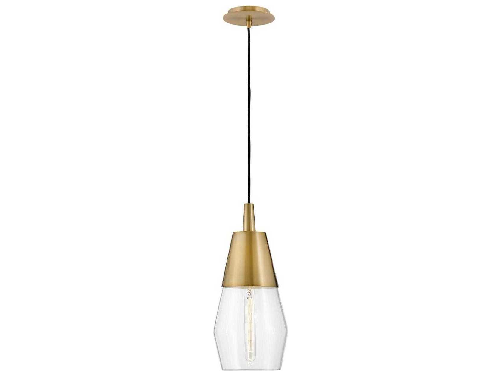 Lark Living Livie 1-Light Lacquered Brass Black Mini Pendant