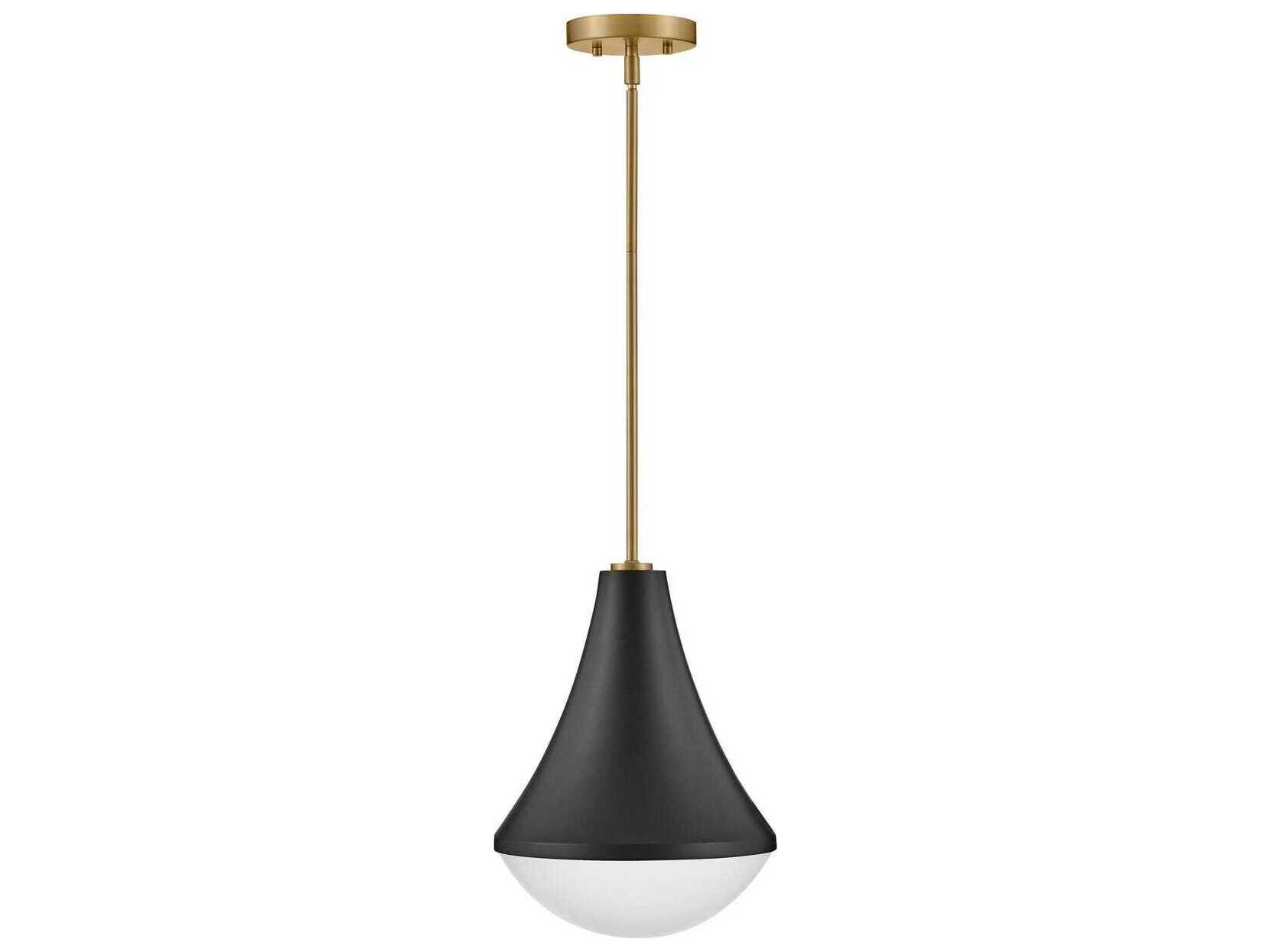 Lark Living Haddie 1-Light Black Lacquered Brass Mini Pendant