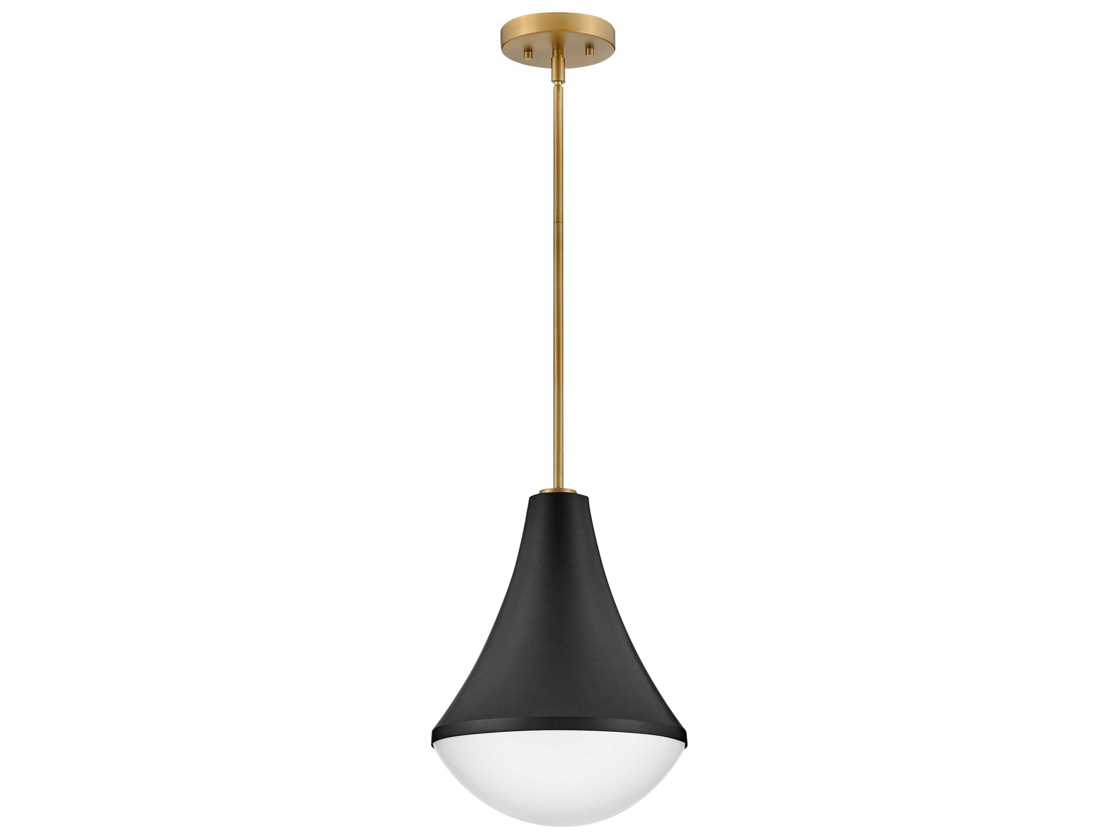 Lark Living Haddie 1-Light Black Lacquered Brass Mini Pendant