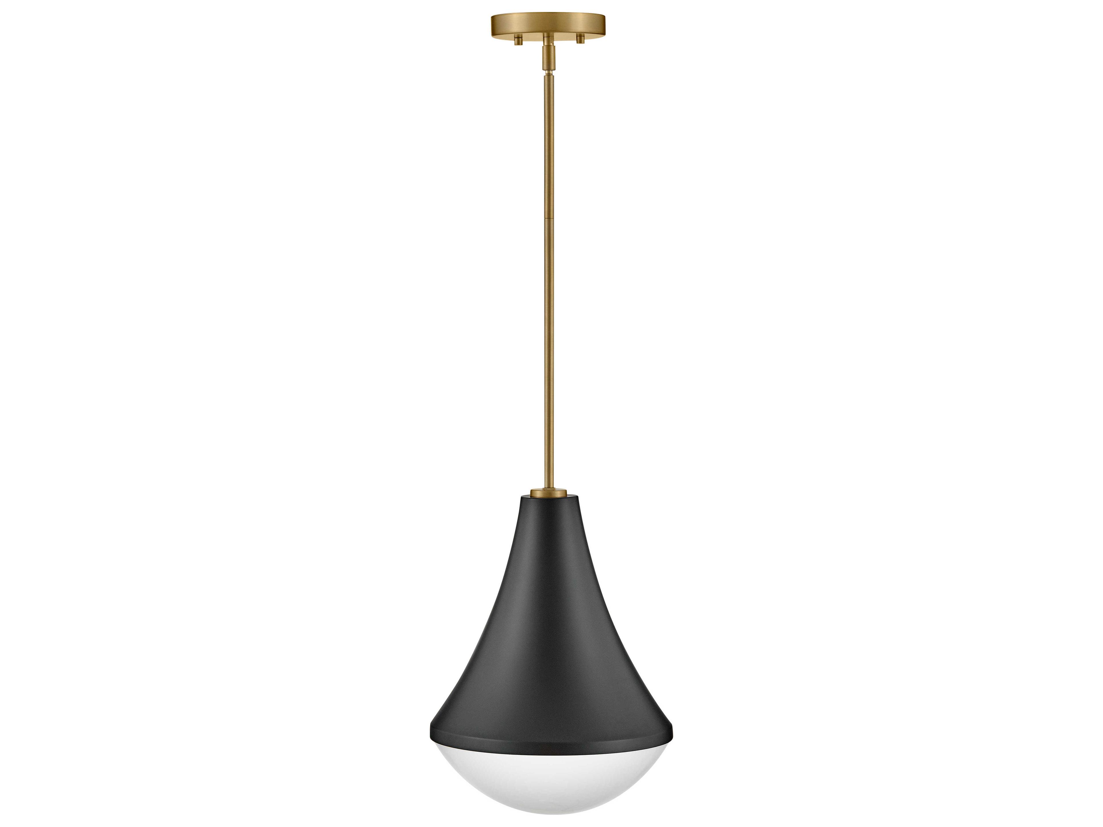 Lark Living Haddie 1-Light Black Lacquered Brass Mini Pendant