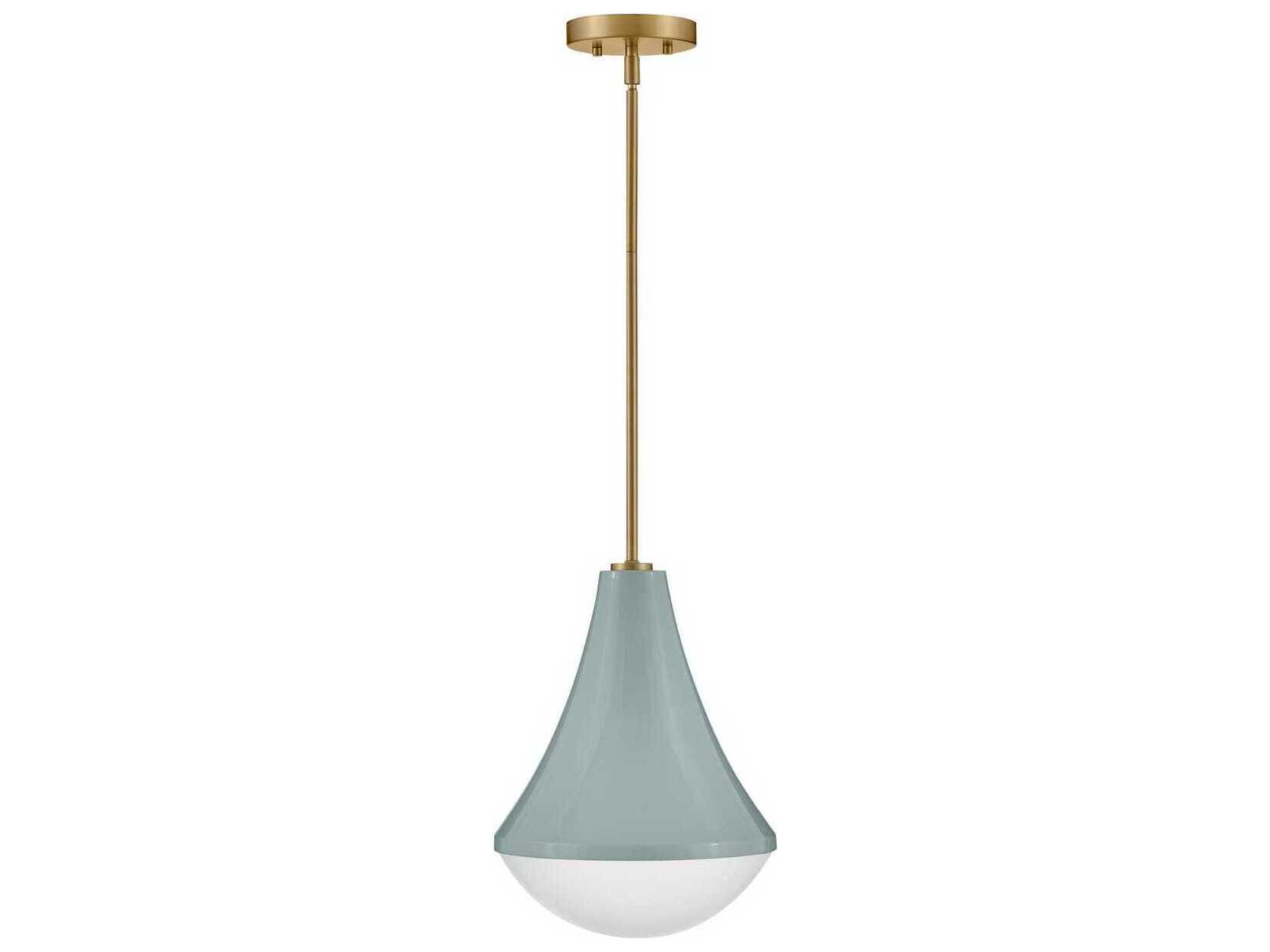 Lark Living Haddie 1-Light Seafoam Lacquered Brass Green Mini Pendant