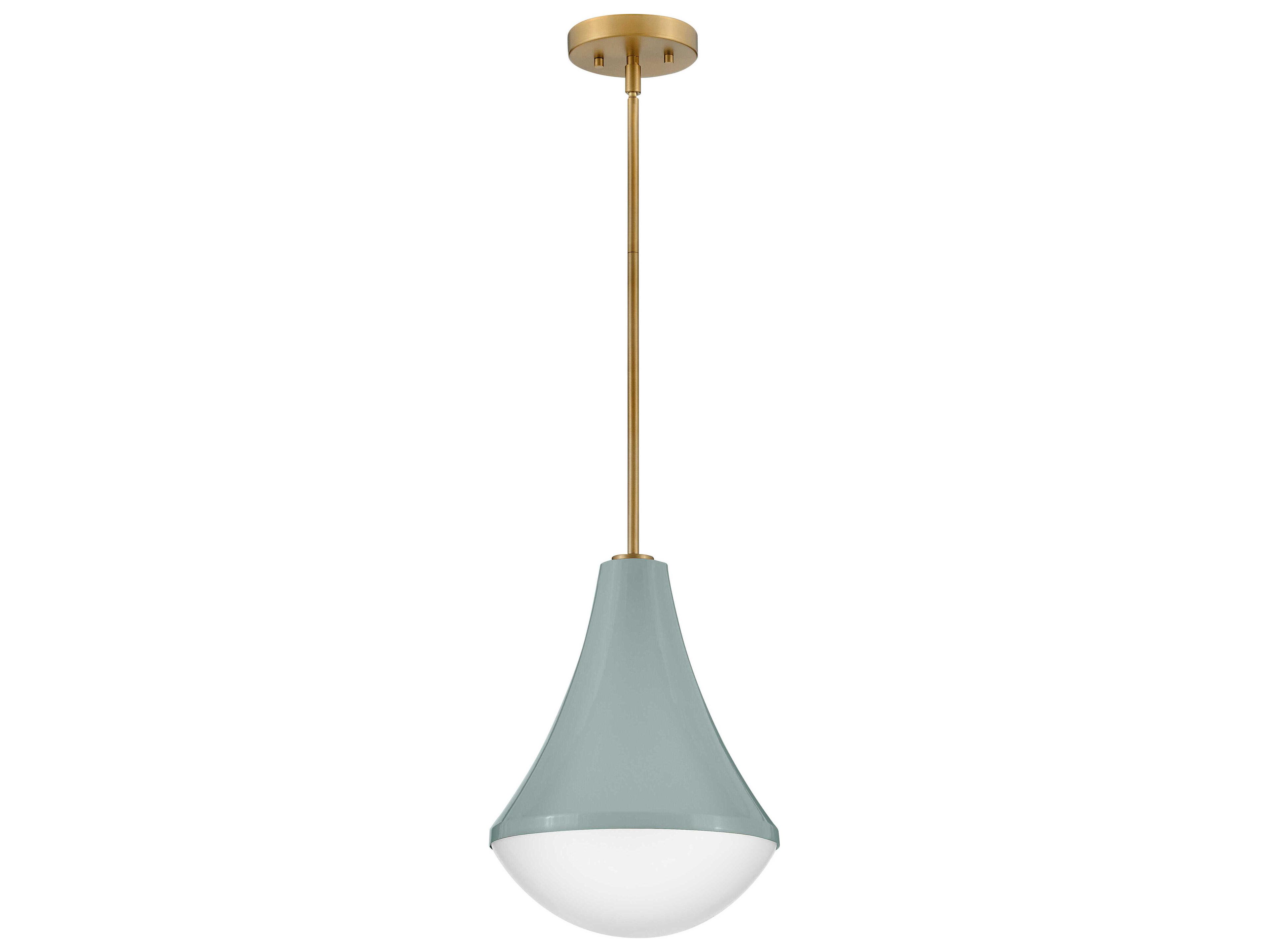 Lark Living Haddie 1-Light Seafoam Lacquered Brass Green Mini Pendant