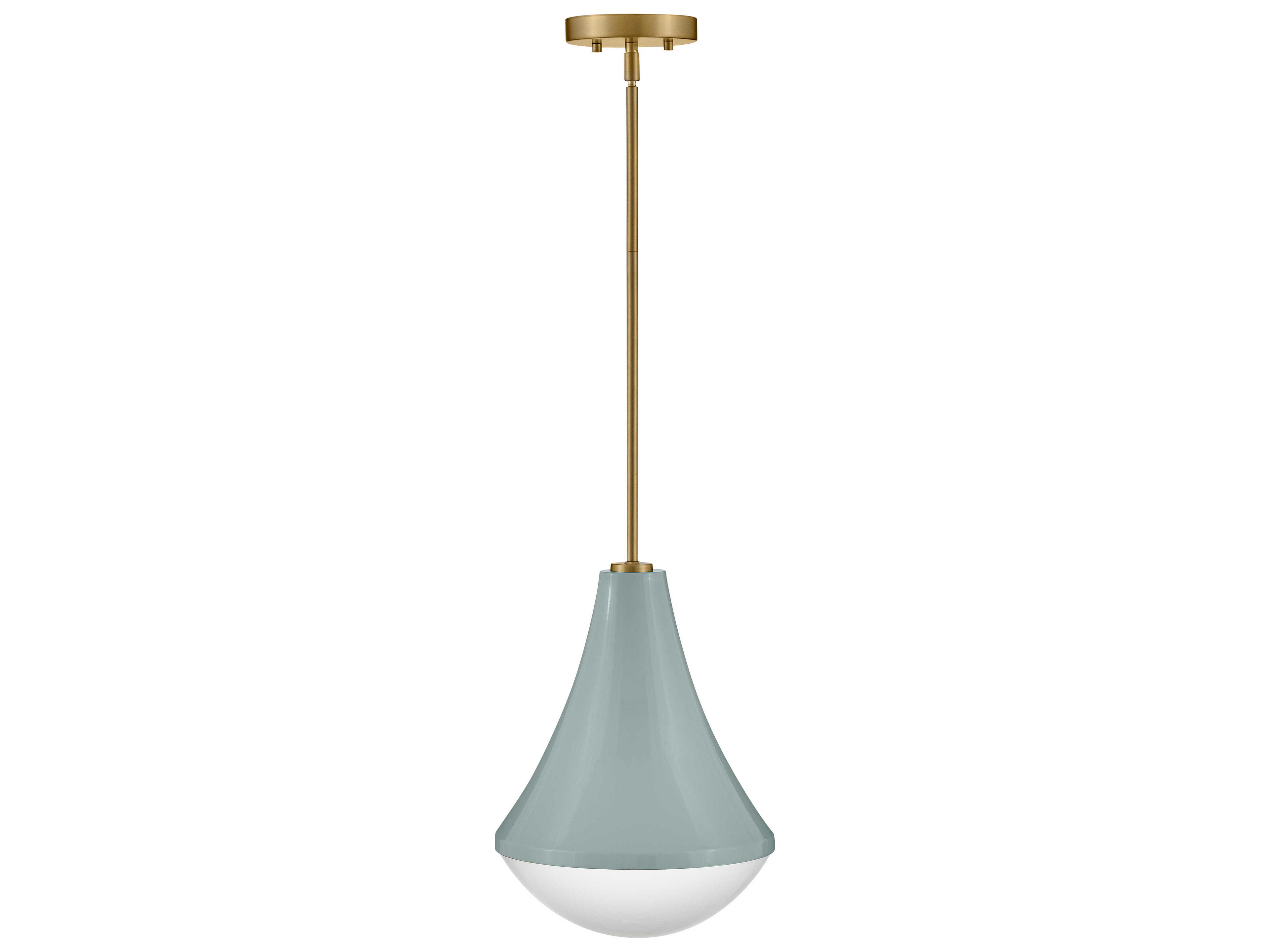 Lark Living Haddie 1-Light Seafoam Lacquered Brass Green Mini Pendant