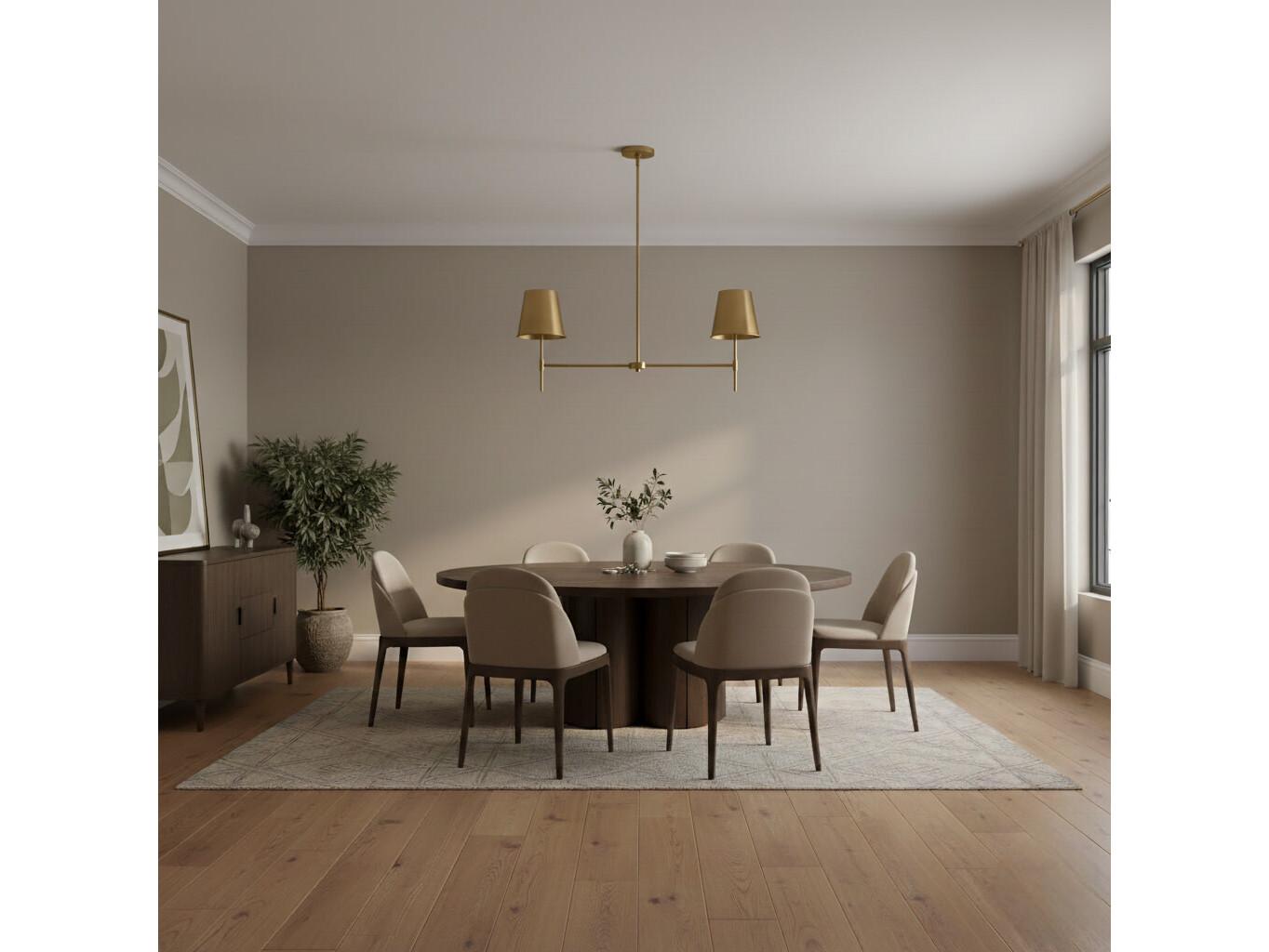 Lark Living Blake 2-Light Lacquered Brass Empire Island Pendant