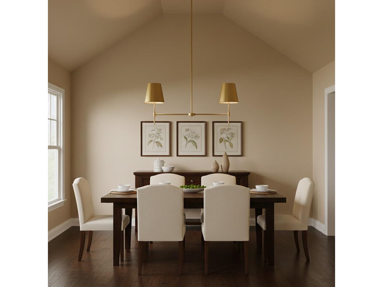 Lark Living Blake 2-Light Lacquered Brass Empire Island Pendant