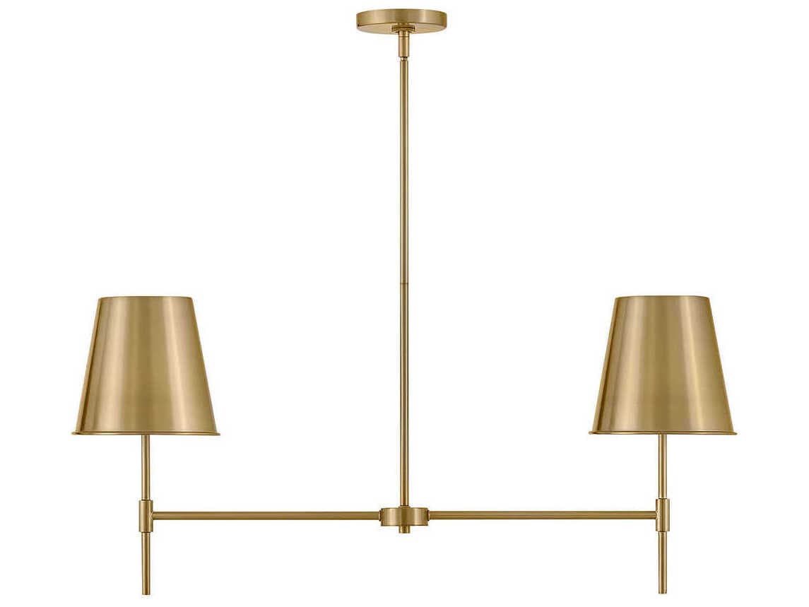 Lark Living Blake 2-Light Lacquered Brass Empire Island Pendant