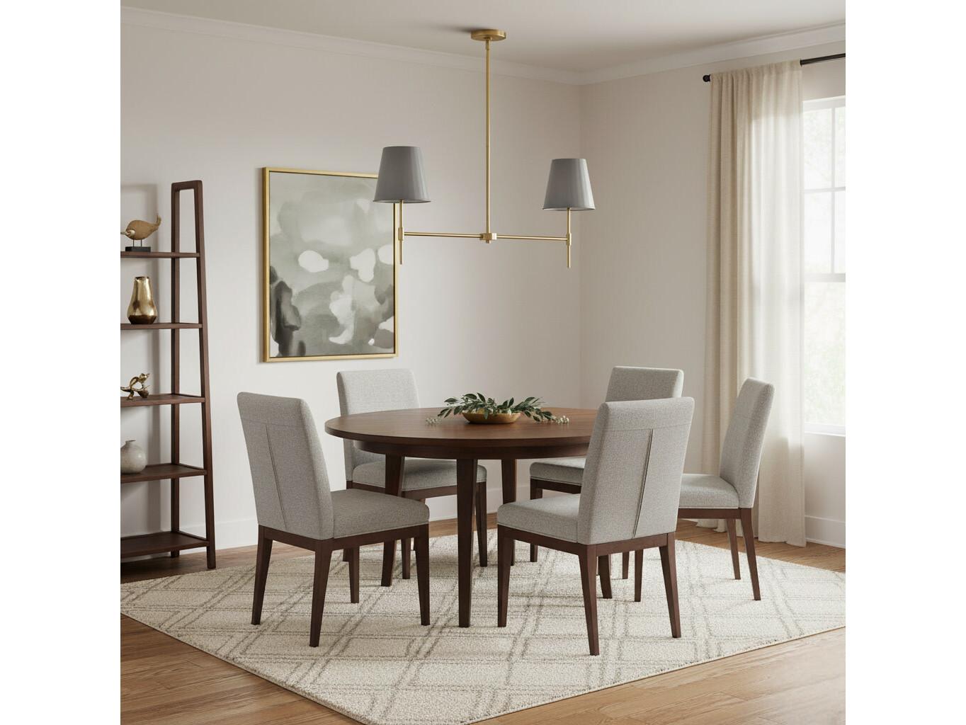 Lark Living Blake 2-Light Lacquered Brass French Gray Empire Island Pendant