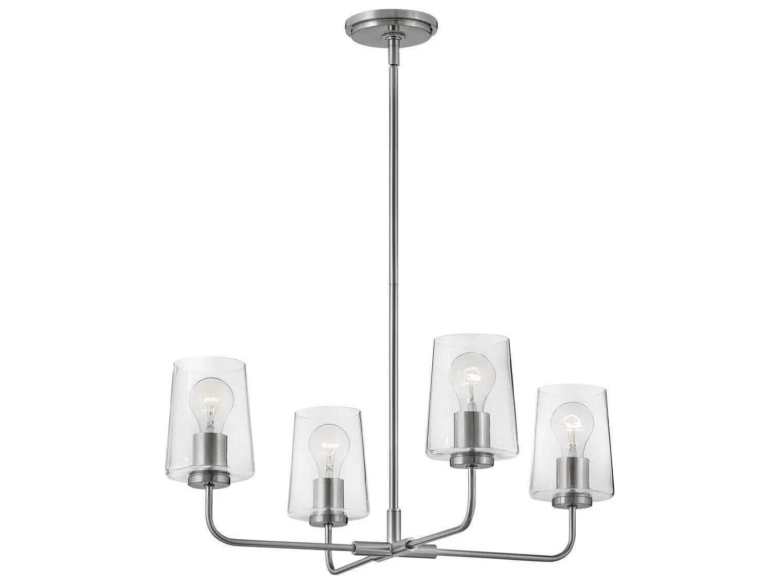 Lark Living Kline 4-Light Brushed Nickel Chandelier