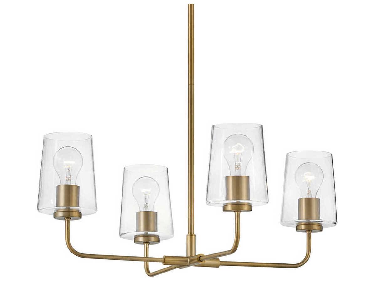 Lark Living Kline 4-Light Lacquered Brass Chandelier