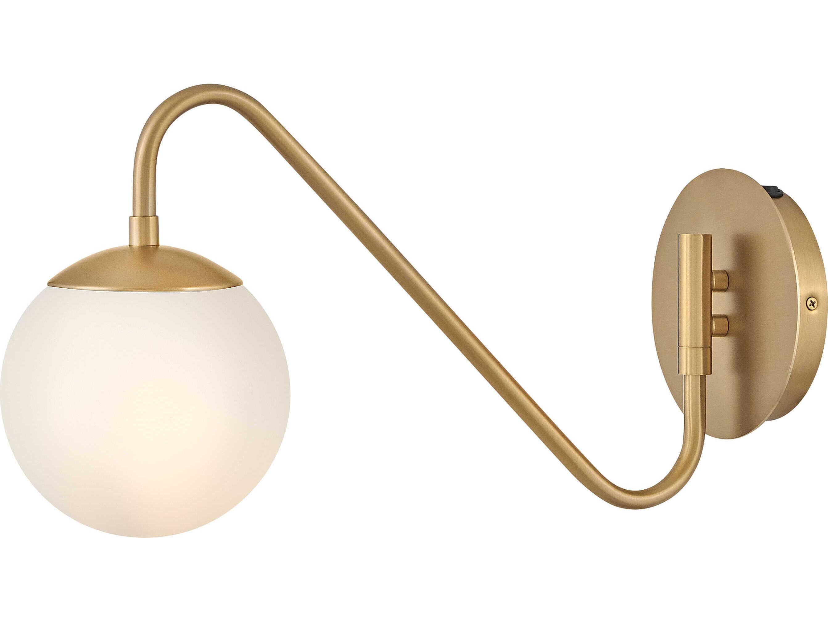 Lark Living Dottie 1-Light Lacquered Brass Swing Wall Sconce