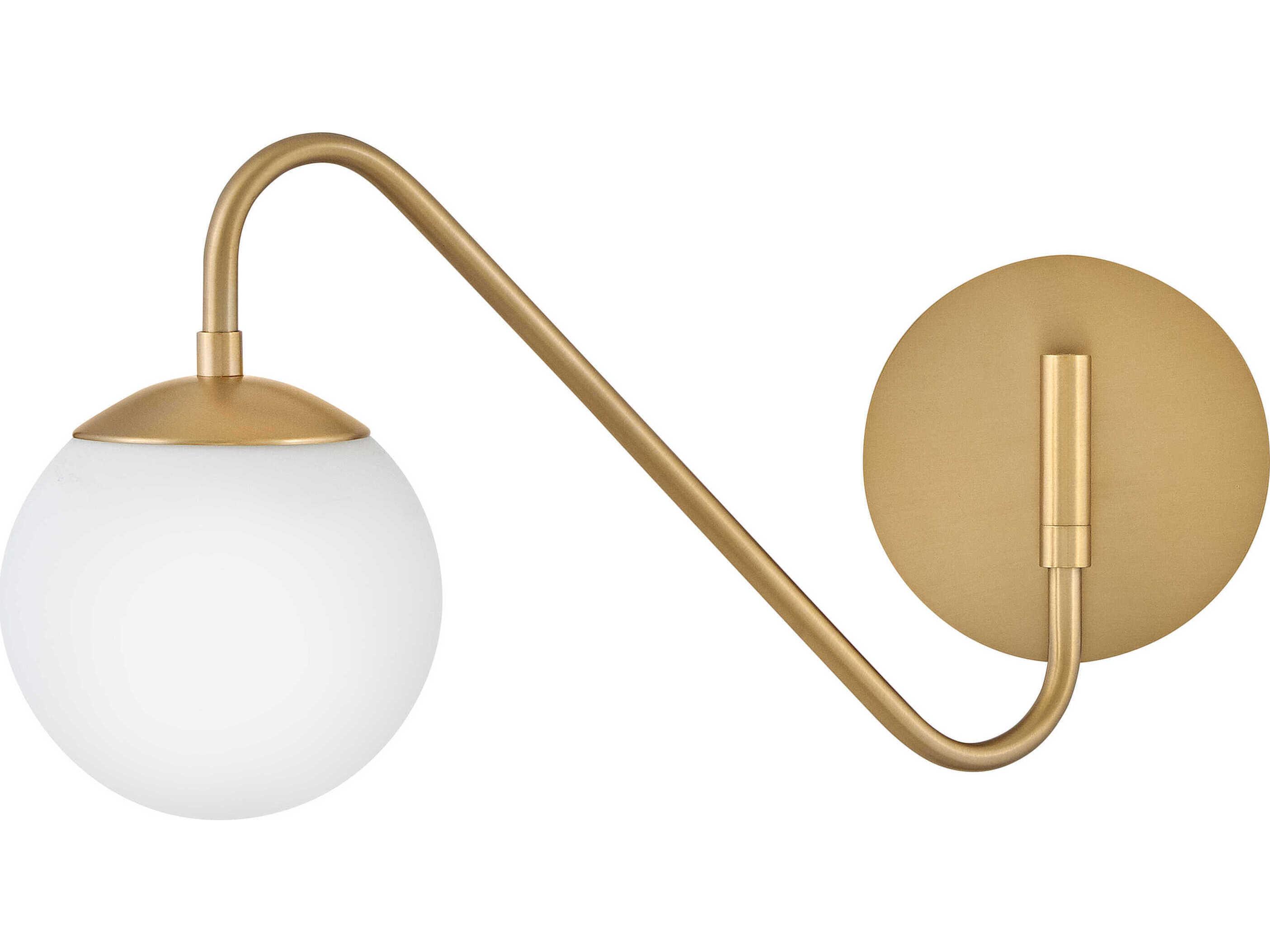 Lark Living Dottie 1-Light Lacquered Brass Swing Wall Sconce