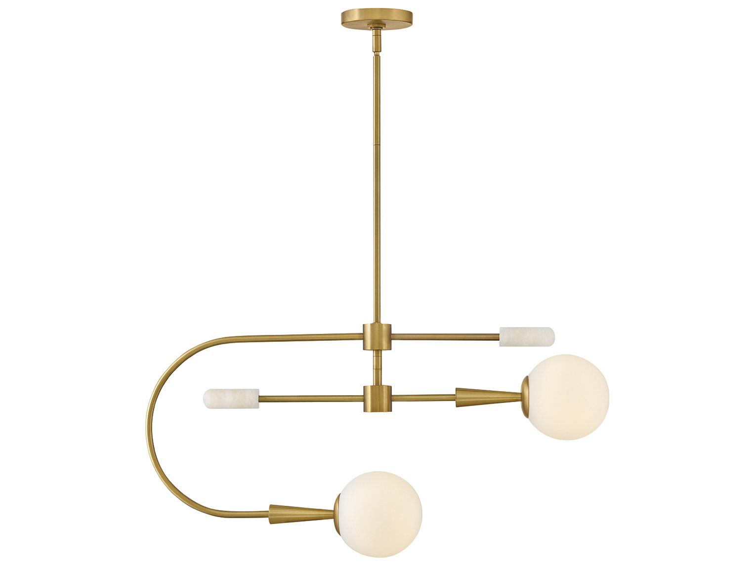 Lark Living Maude 2-Light Lacquered Brass Globe Chandelier