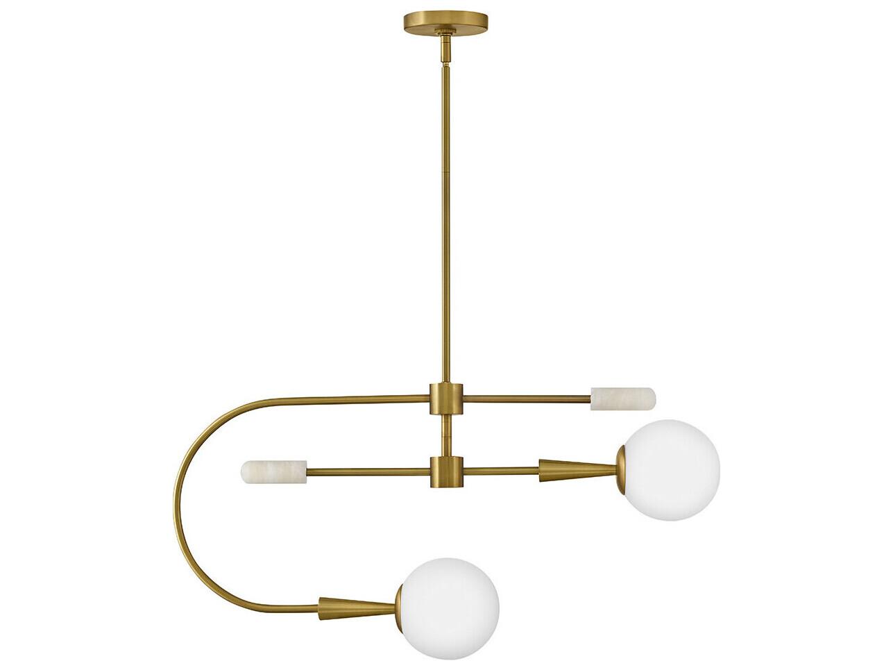 Lark Living Maude 2-Light Lacquered Brass Globe Chandelier