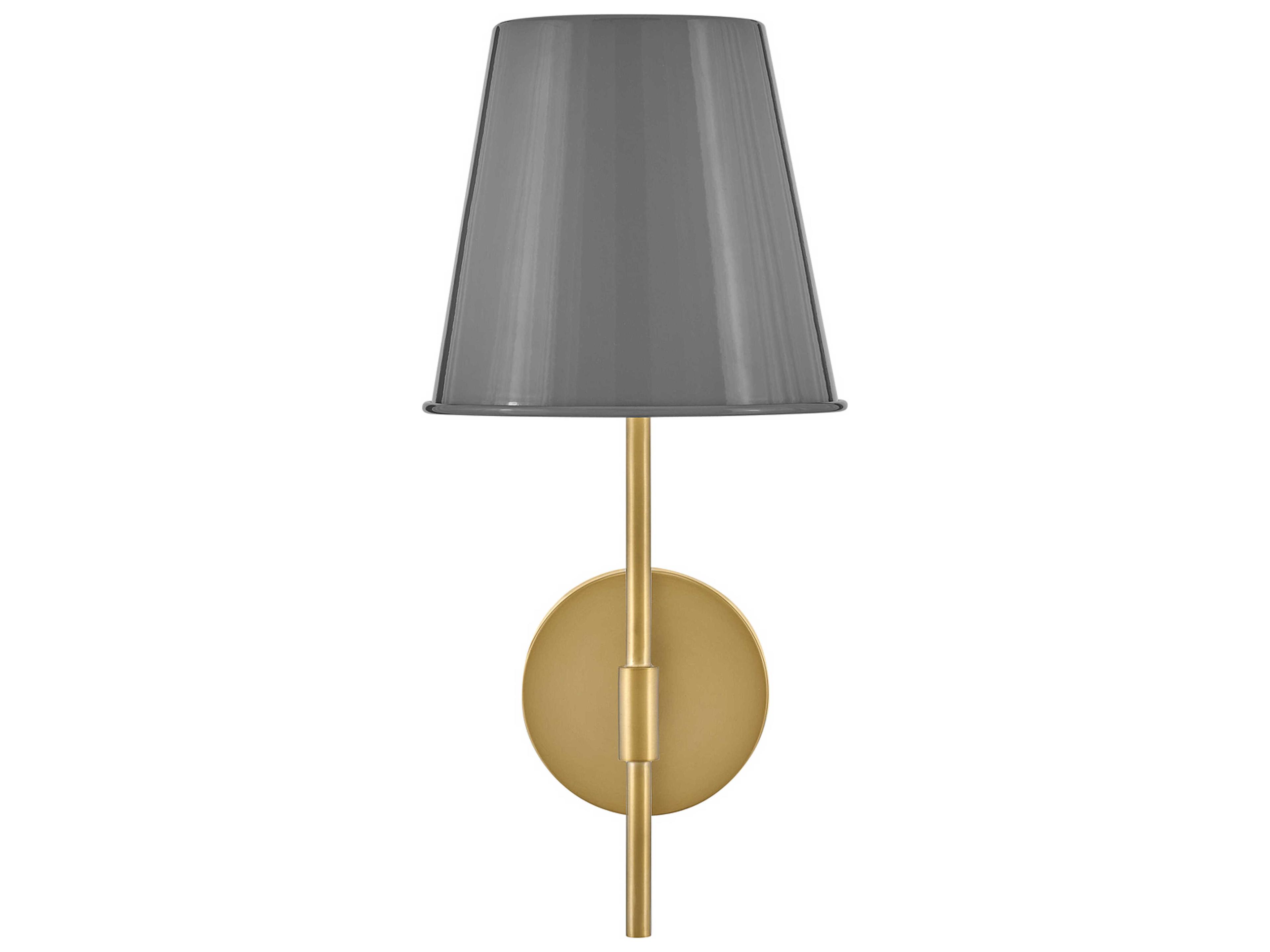 Lark Living Blake 1-Light French Gray Lacquered Brass Wall Sconce