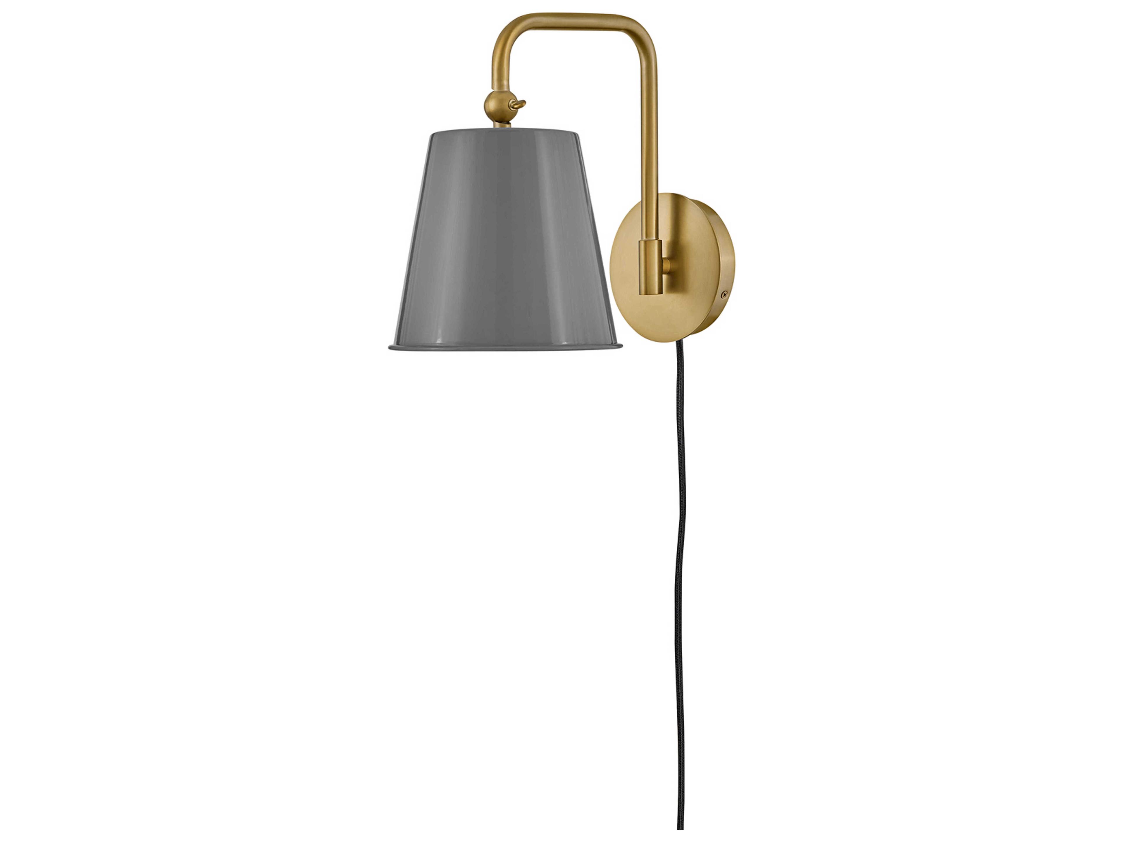 Lark Living Blake 1-Light French Gray Lacquered Brass Wall Sconce