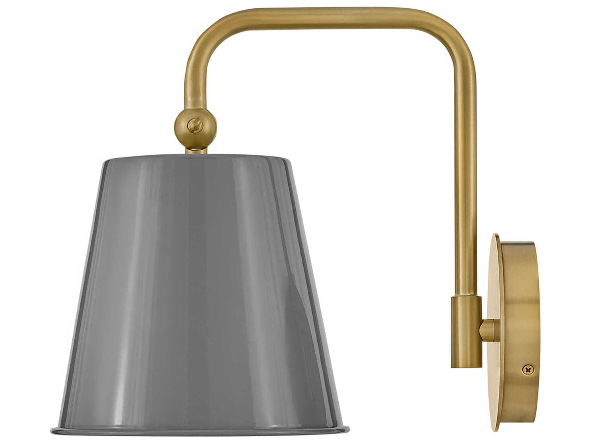 Lark Living Blake 1-Light French Gray Lacquered Brass Wall Sconce