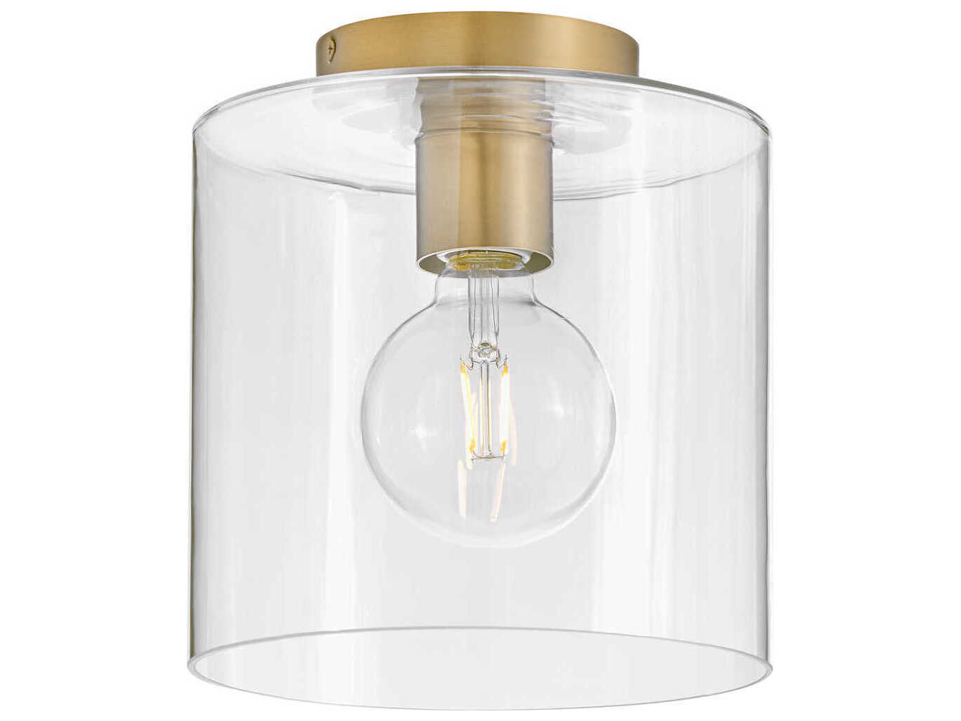 Lark Living Pippa 1-Light Lacquered Brass Cylinder Flush Mount