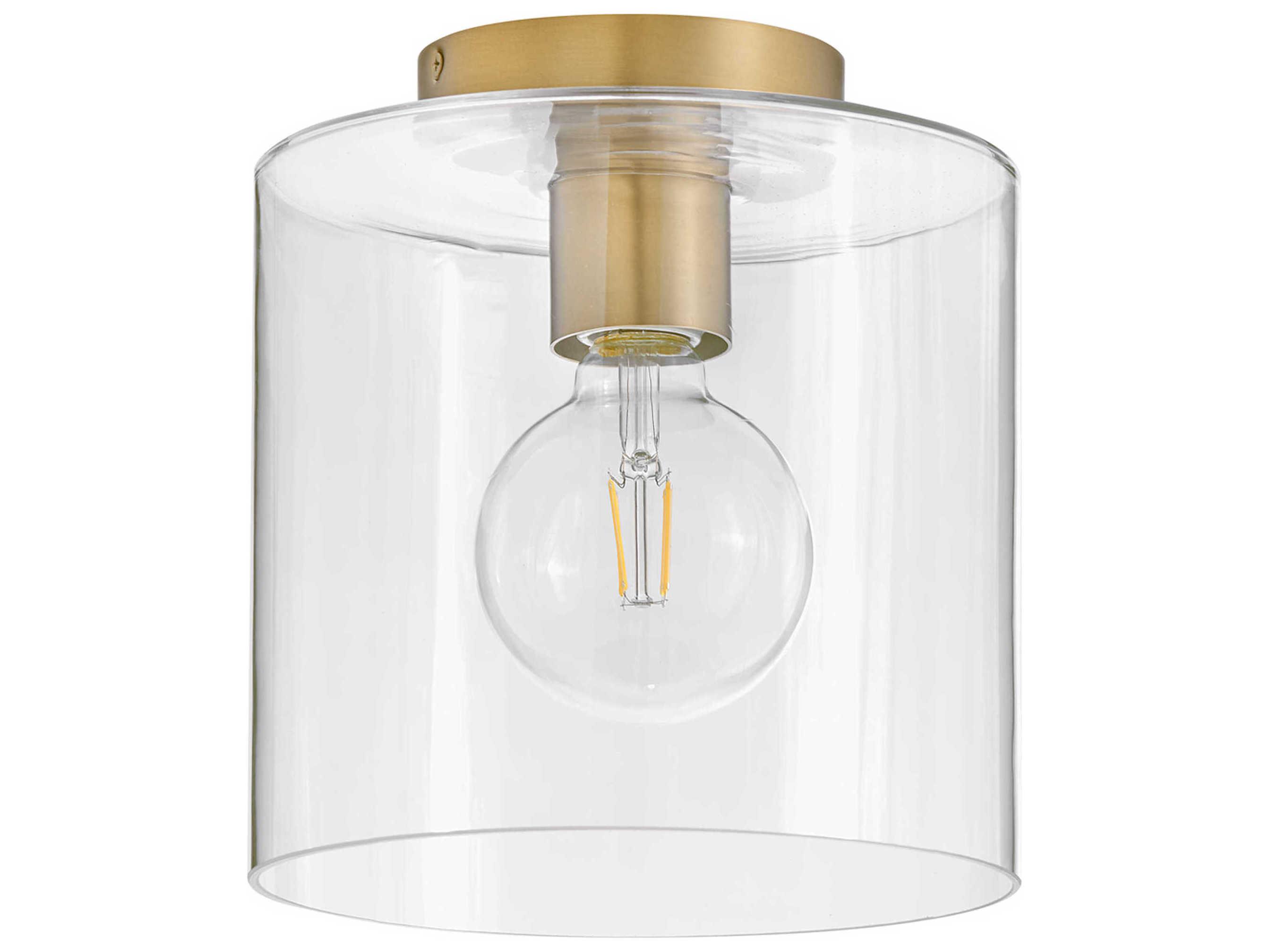 Lark Living Pippa 1-Light Lacquered Brass Cylinder Flush Mount