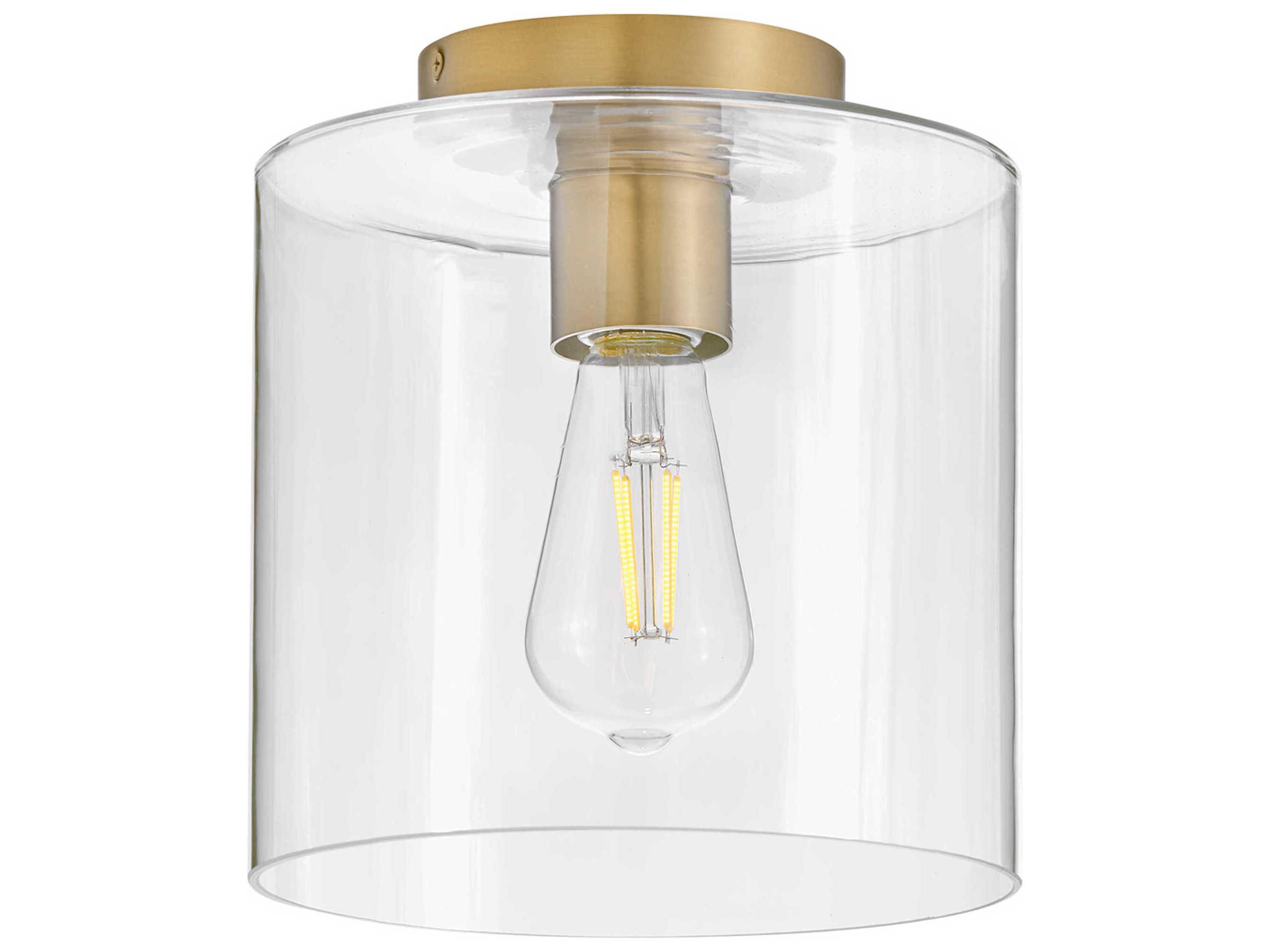 Lark Living Pippa 1-Light Lacquered Brass Cylinder Flush Mount