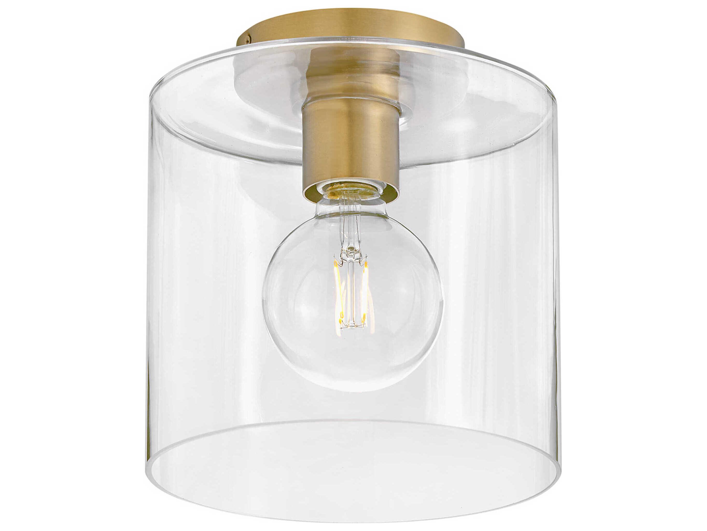 Lark Living Pippa 1-Light Lacquered Brass Cylinder Flush Mount