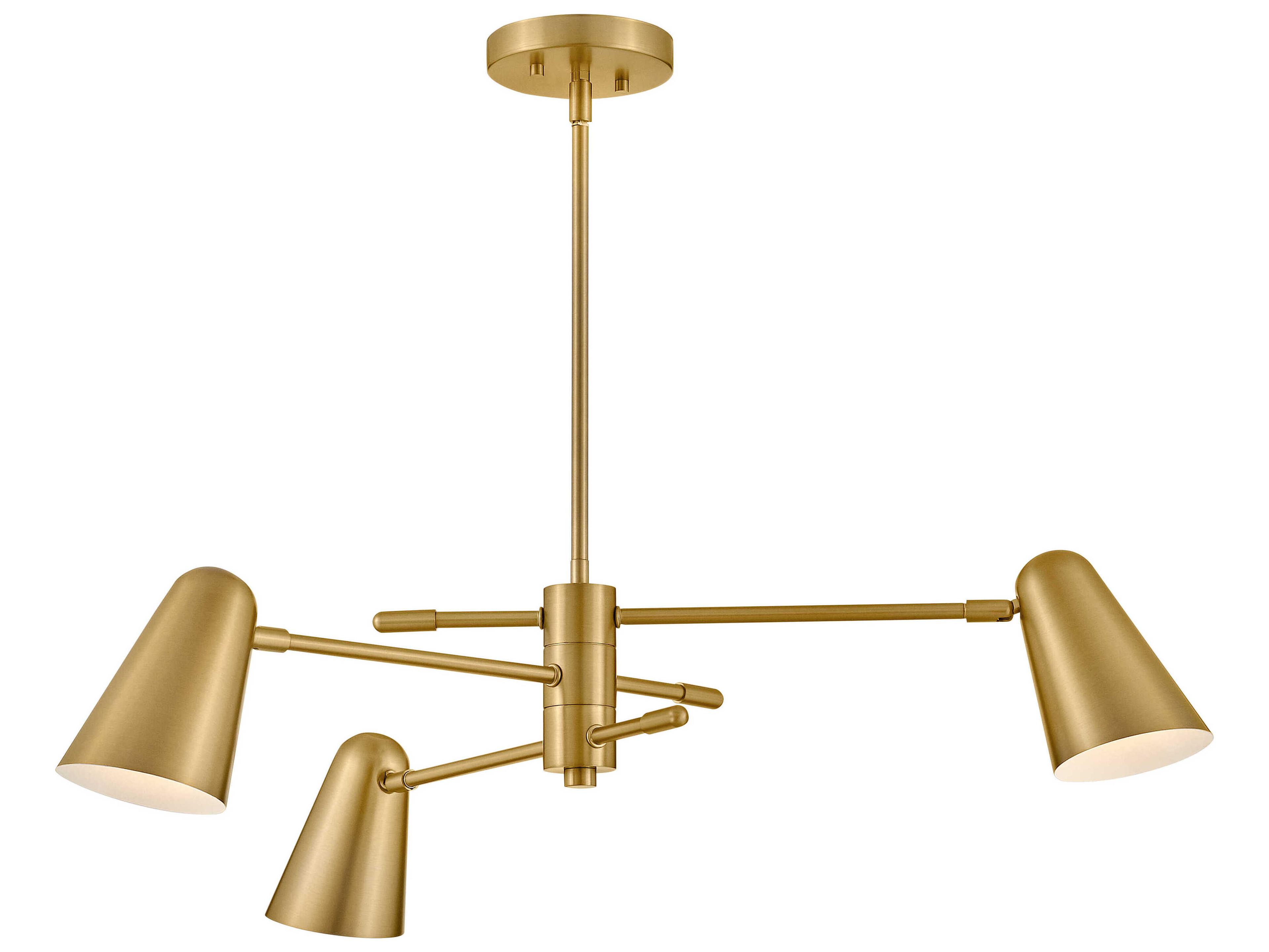 Lark Living Birdie 3-Light Lacquered Brass Chandelier