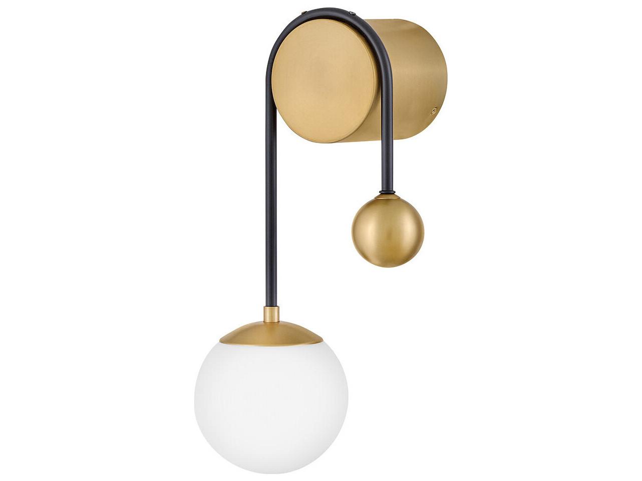 Lark Living Auggie 1-Light Black Lacquered Brass Wall Sconce