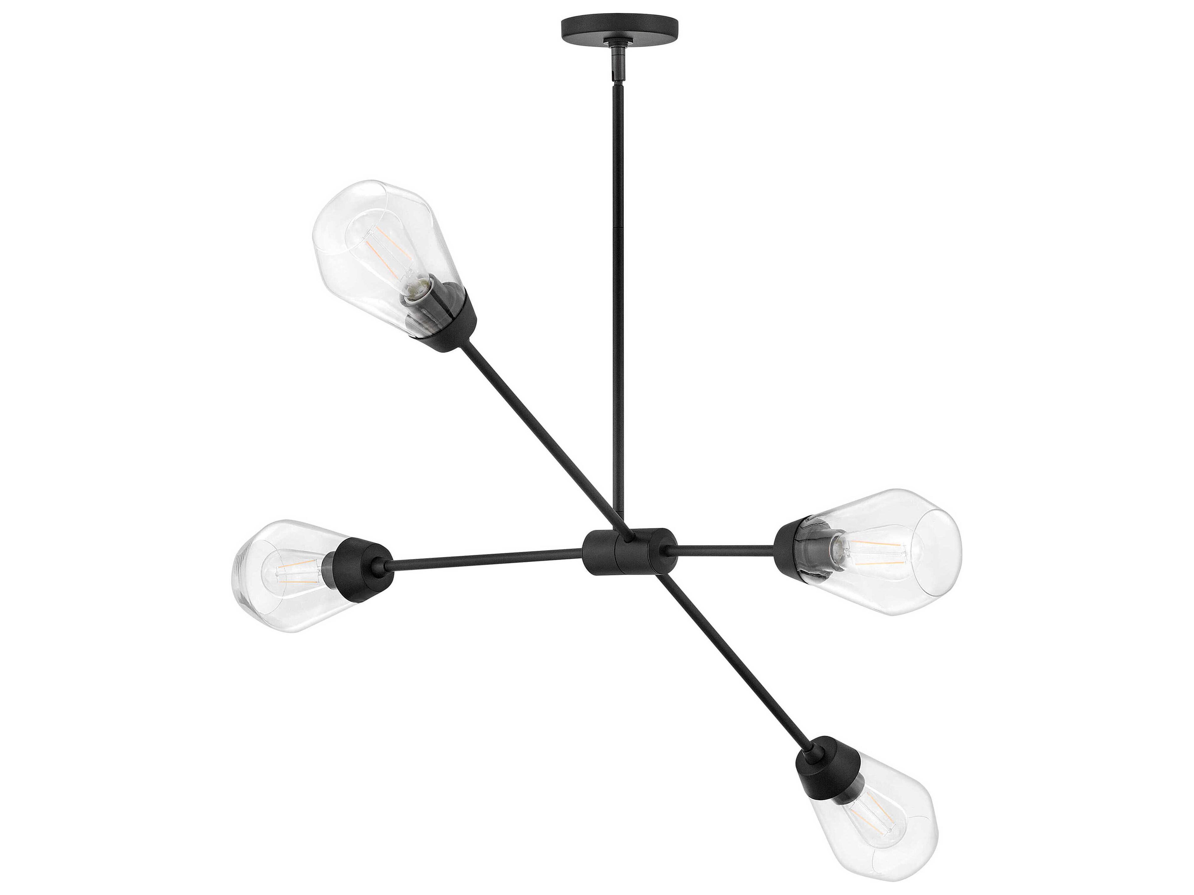 Lark Living Livie 4-Light Black Sputnik Chandelier
