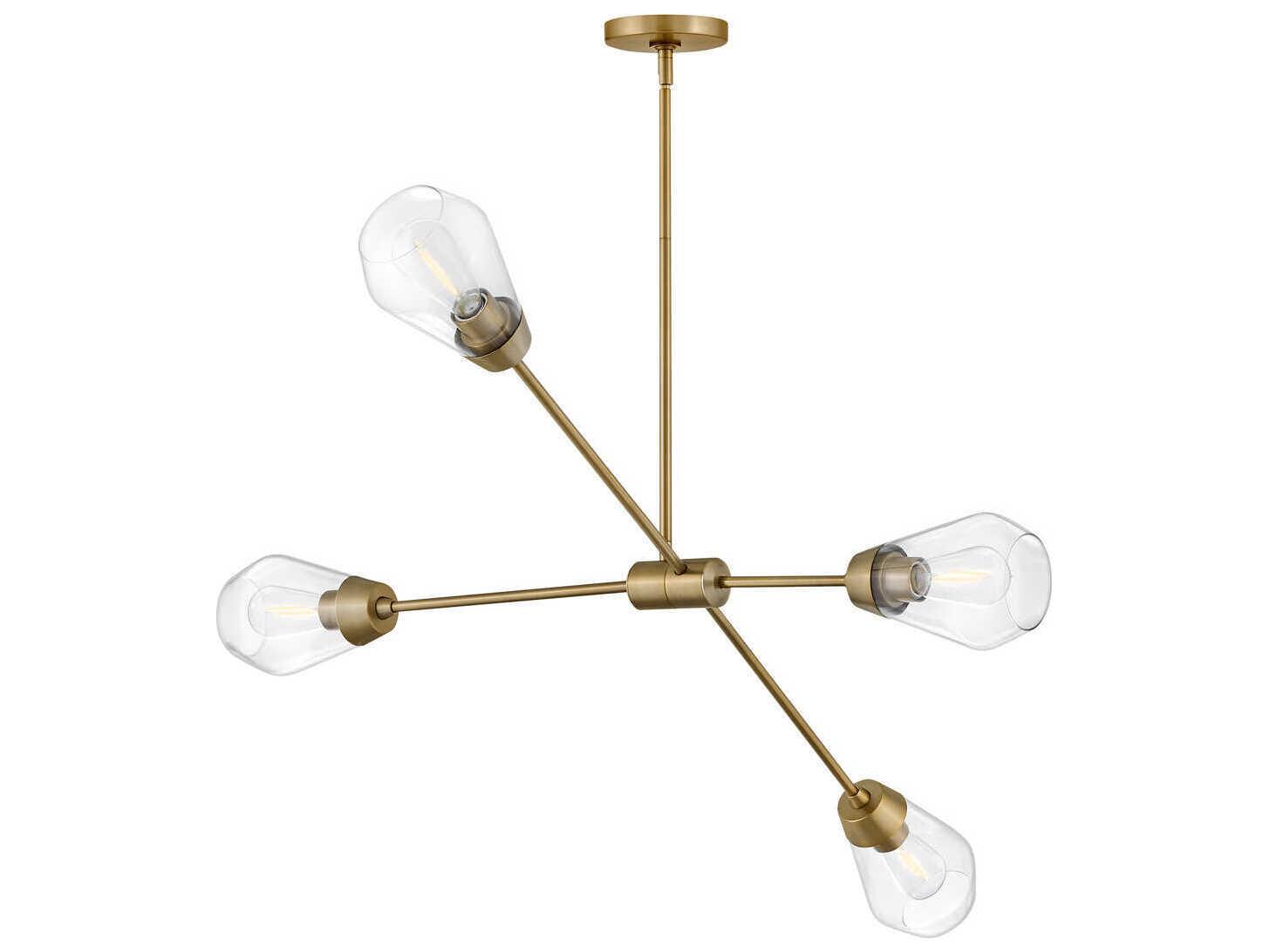 Lark Living Livie 4-Light Lacquered Brass Sputnik Chandelier