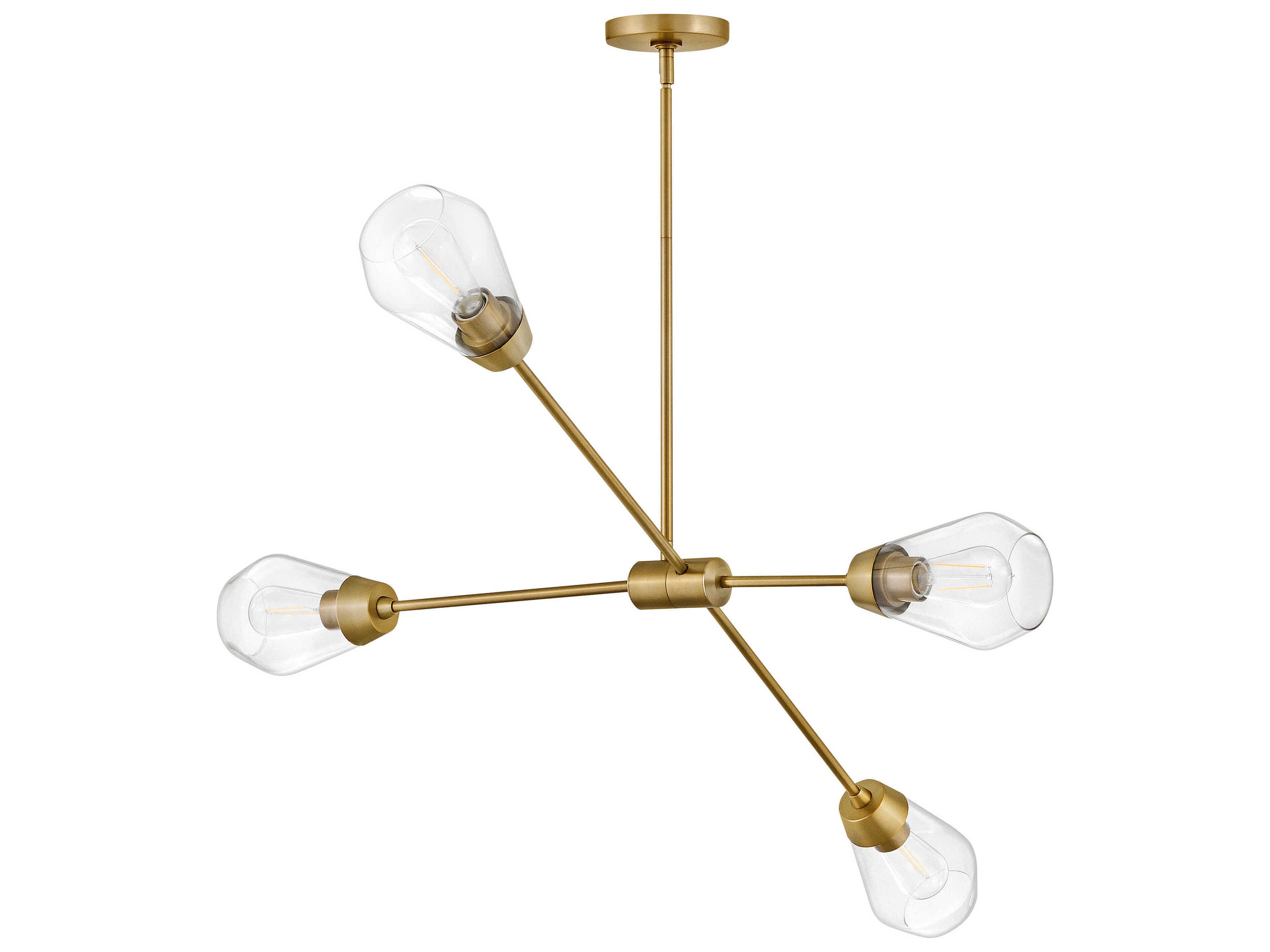 Lark Living Livie 4-Light Lacquered Brass Sputnik Chandelier