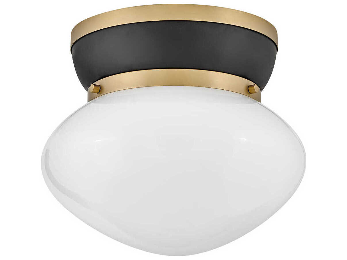 Lark Living Lucy 1-Light Black Lacquered Brass Flush Mount