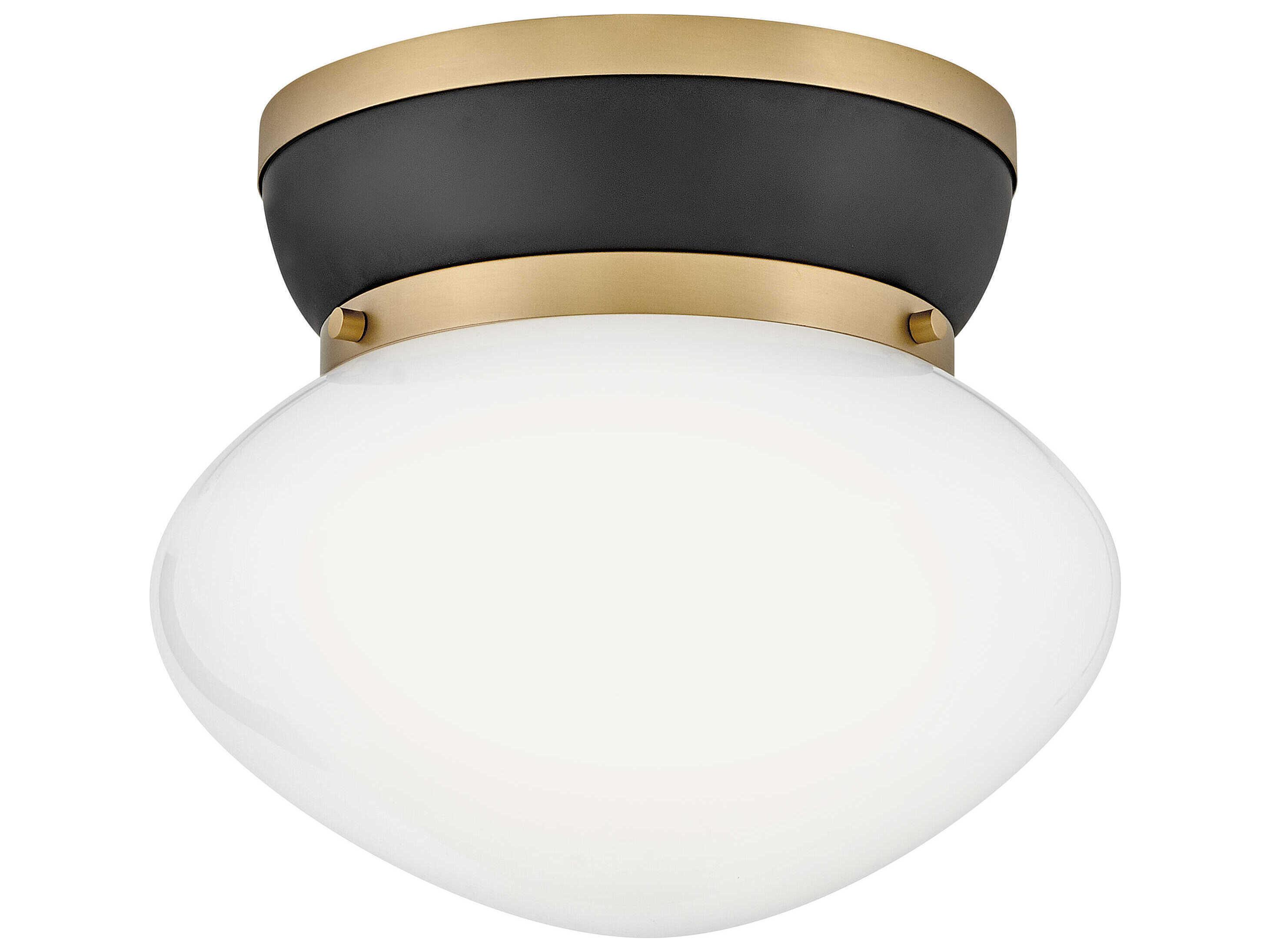 Lark Living Lucy 1-Light Black Lacquered Brass Flush Mount