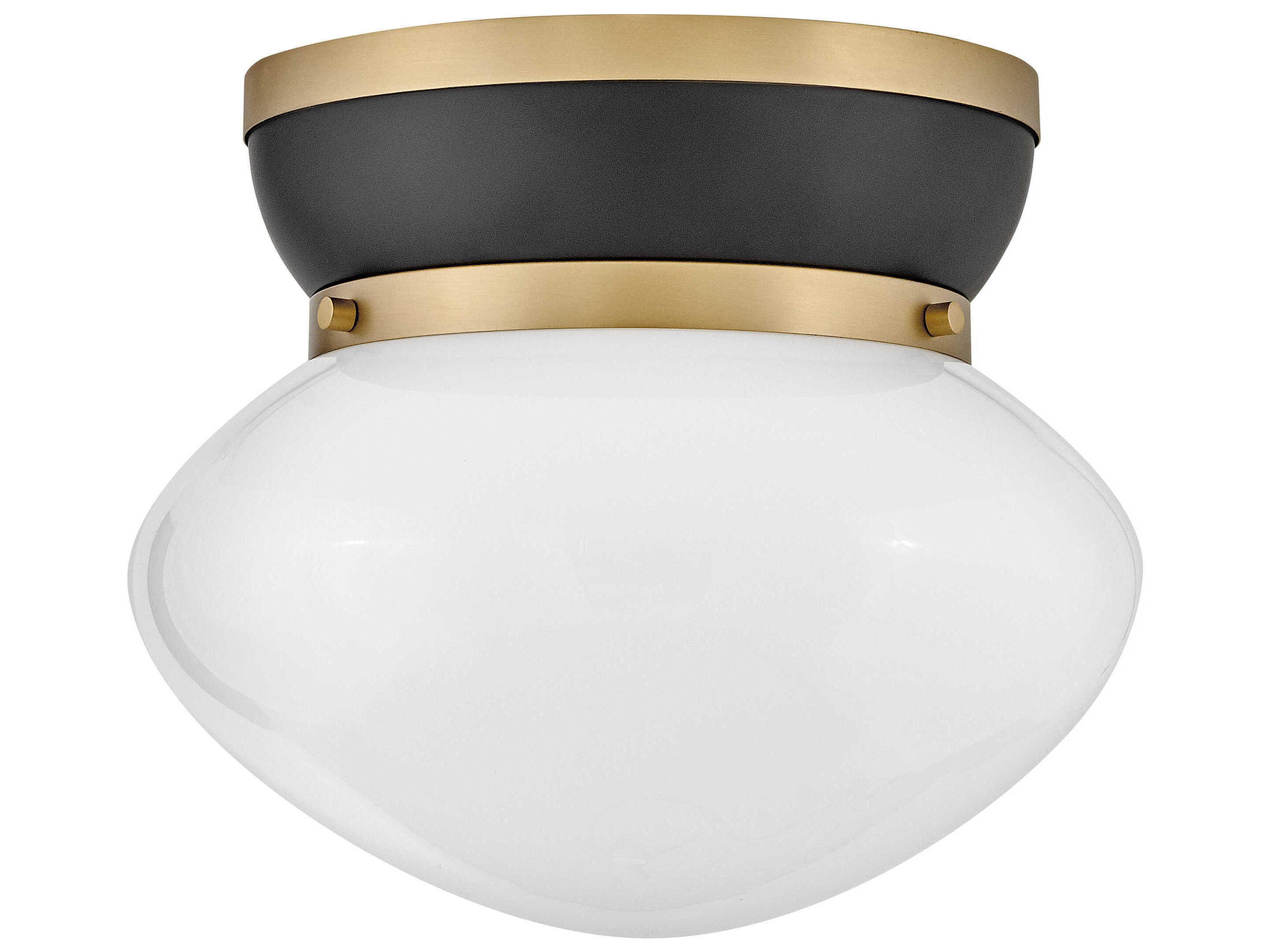 Lark Living Lucy 1-Light Black Lacquered Brass Flush Mount