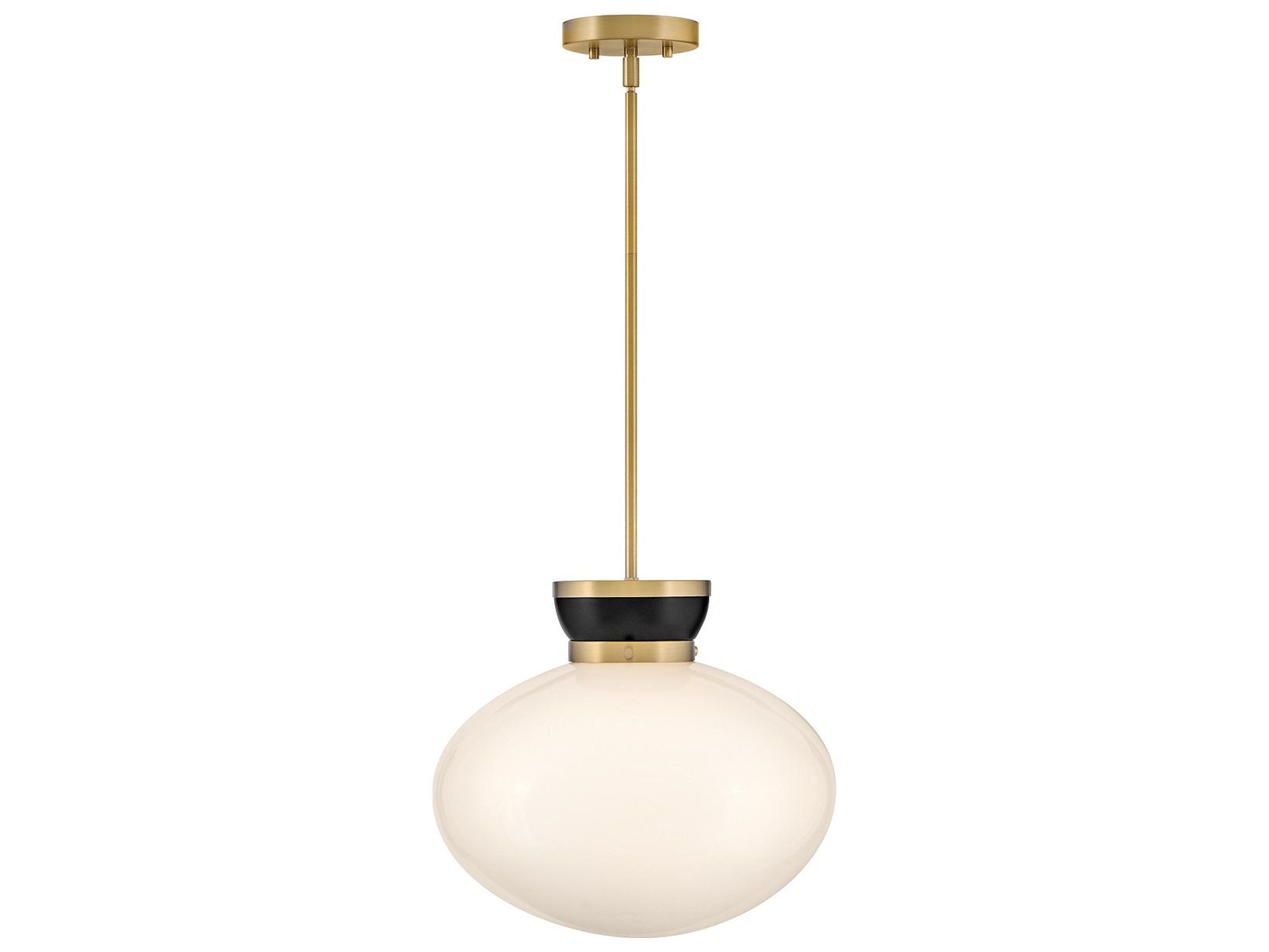 Lark Living Lucy 1-Light Black Lacquered Brass Pendant