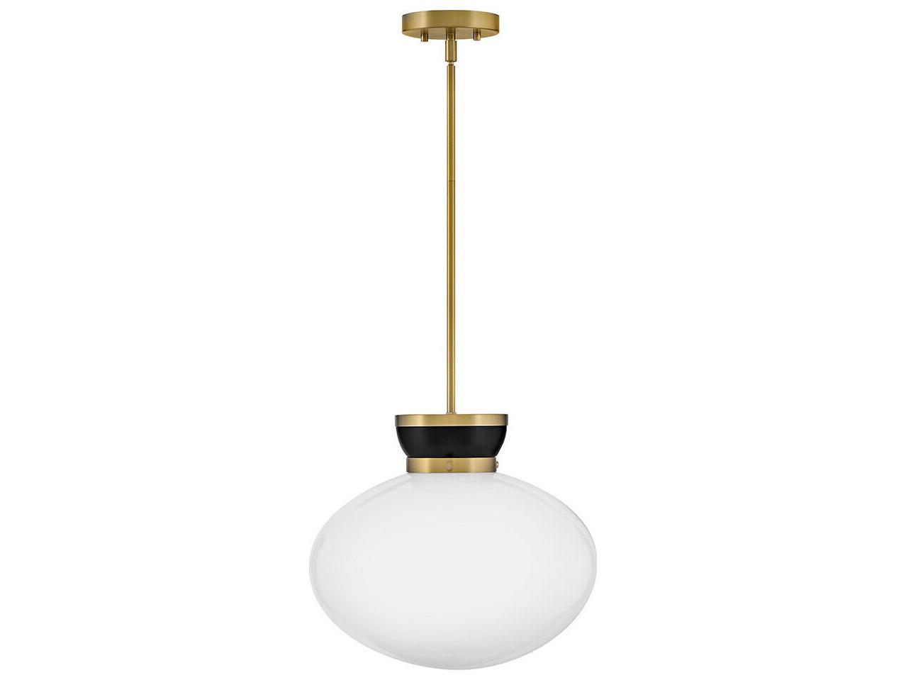 Lark Living Lucy 1-Light Black Lacquered Brass Pendant